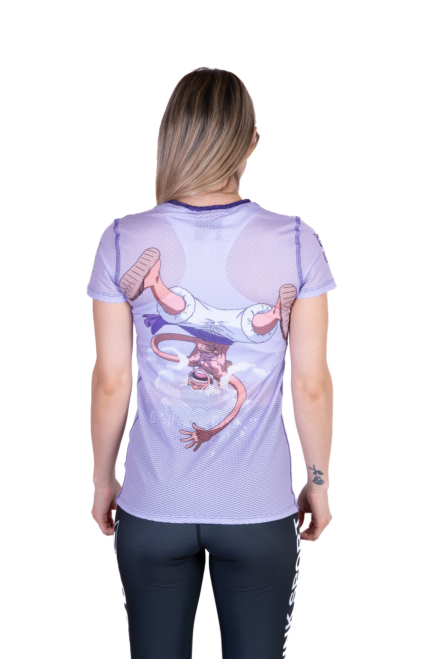 Camiseta manga corta mujer - One piece egghead luffy gear5 purple