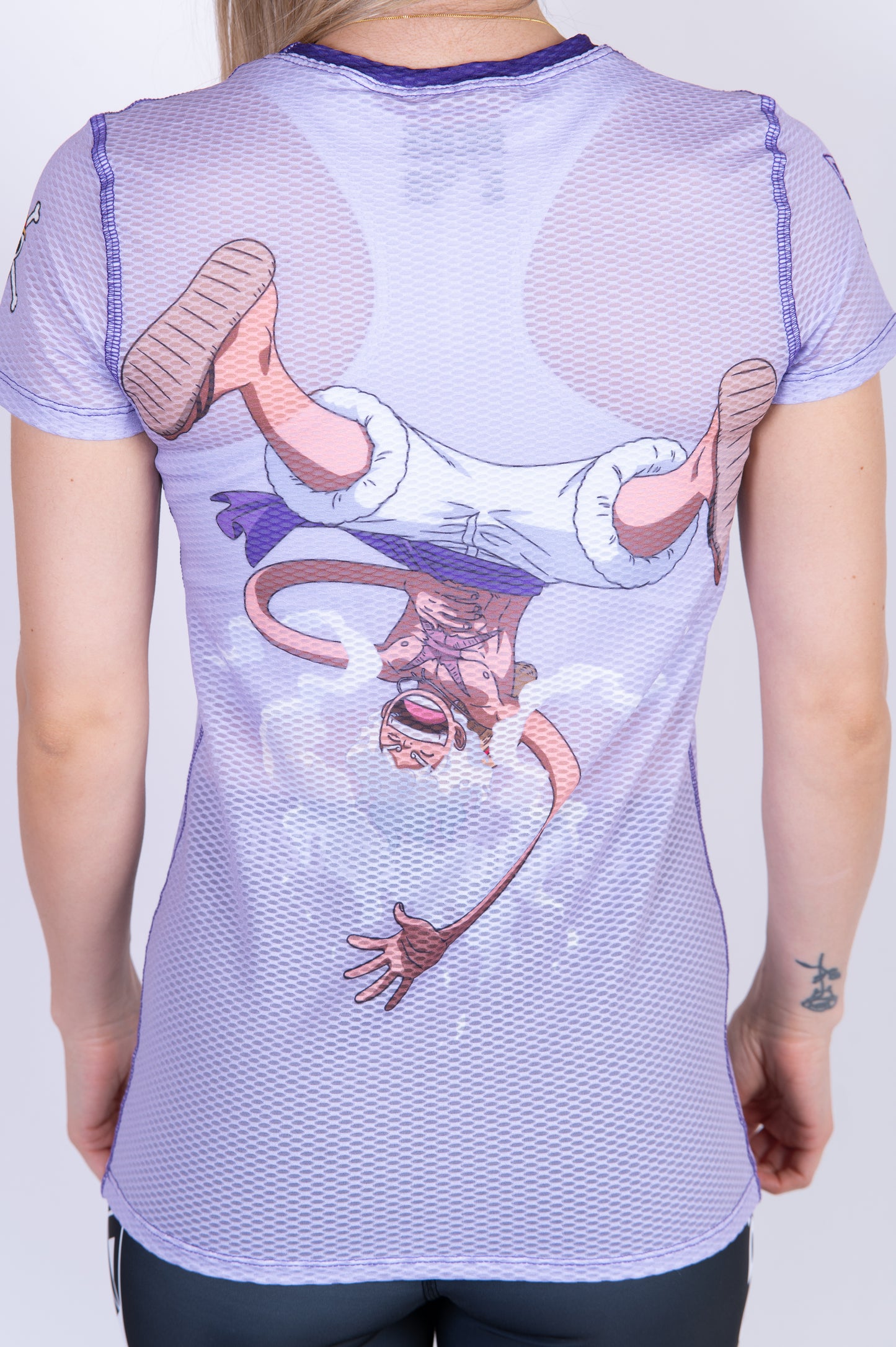 Camiseta manga corta mujer - One piece egghead luffy gear5 purple