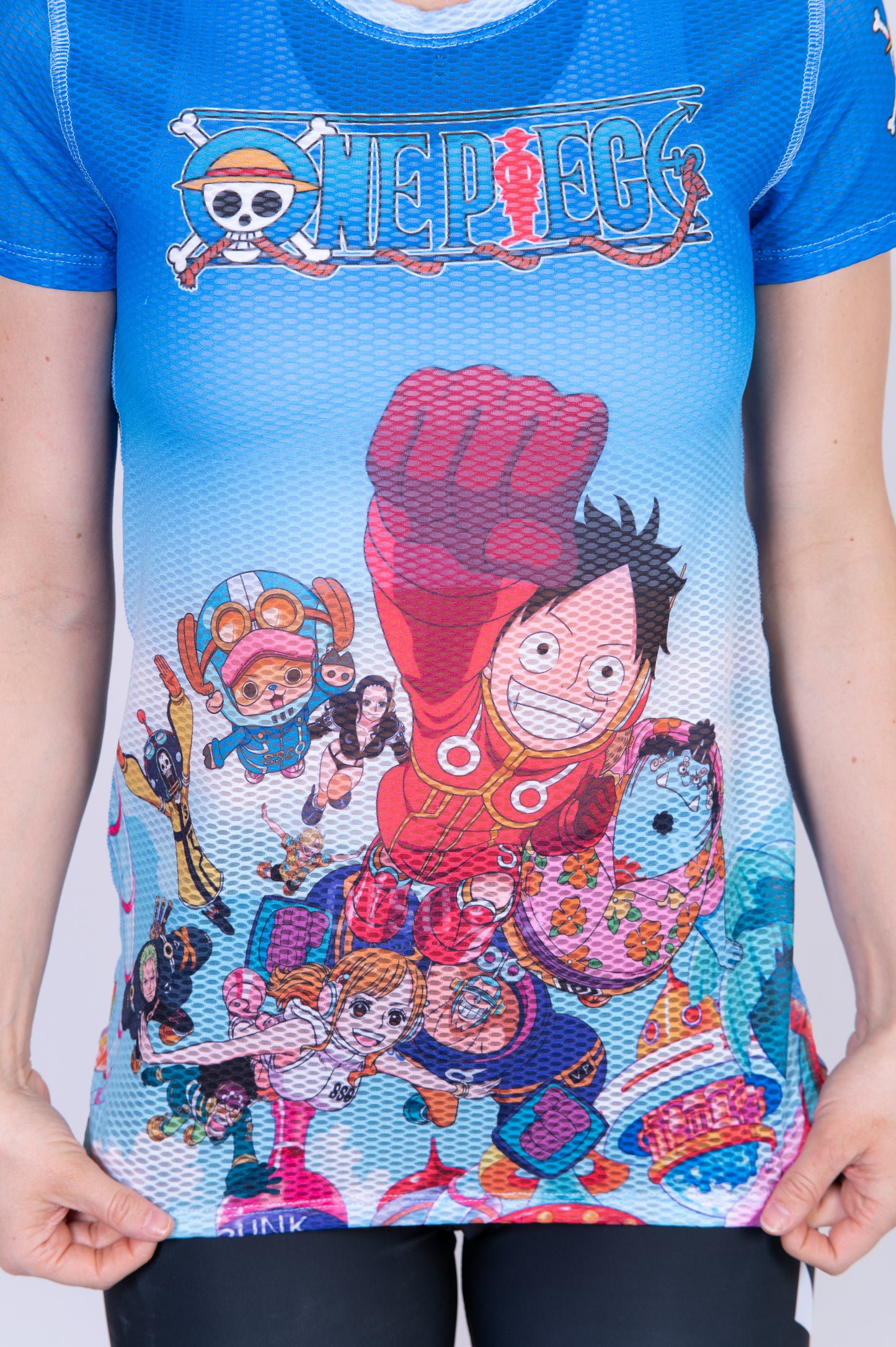 Magliette manica corta donna - One piece egghead luffy straw hat crew blue