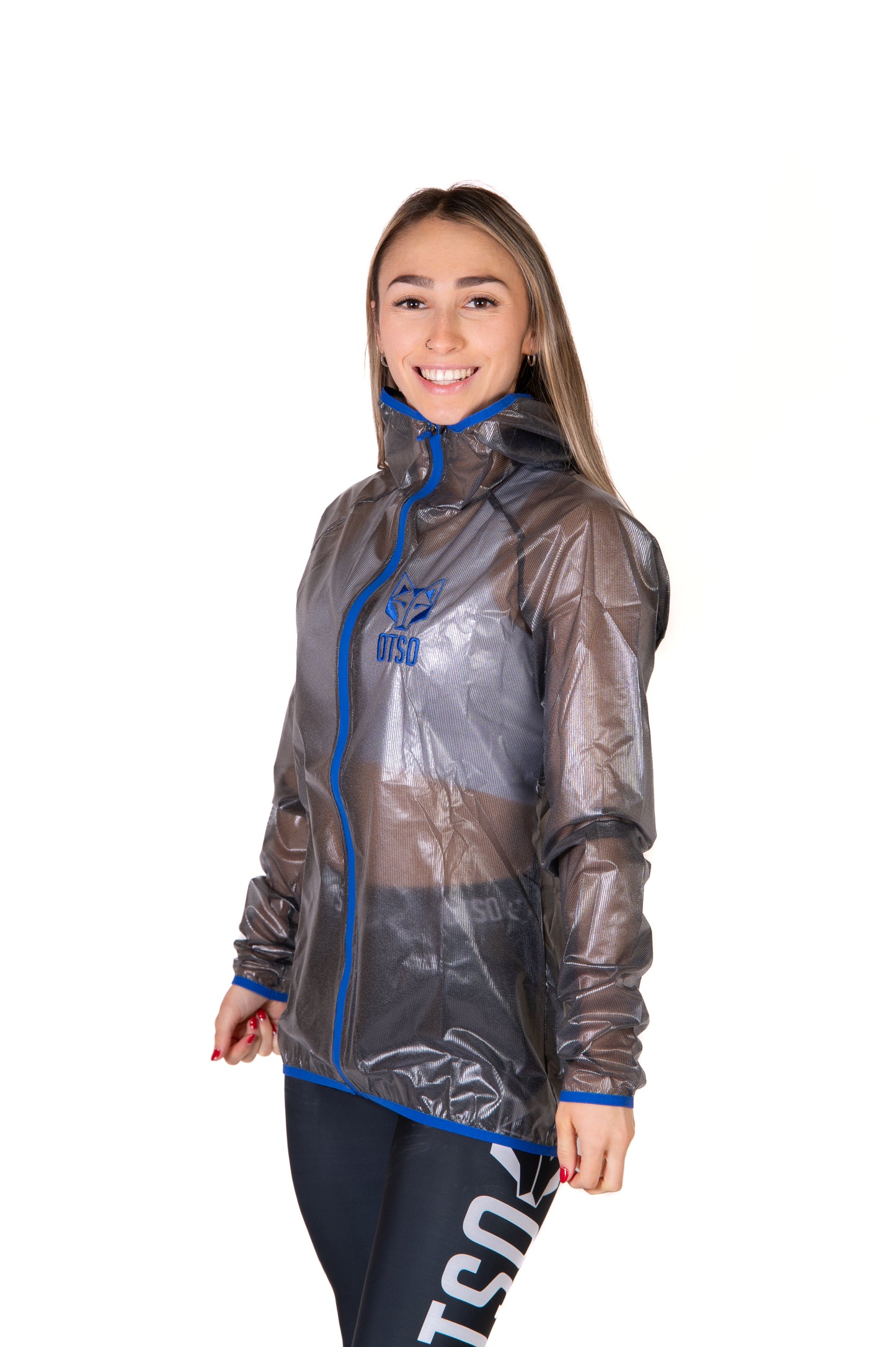 Waterproof Jacket - Black & Royal Blue