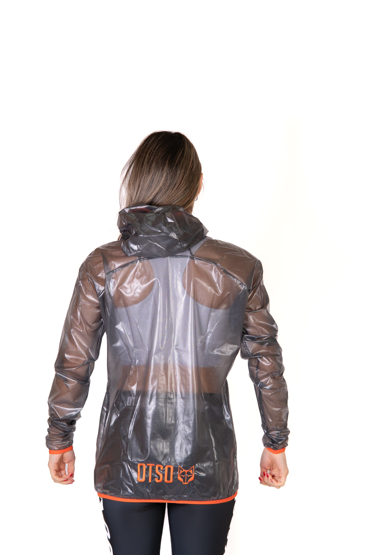 Waterproof jacket - Black & Fluo Orange