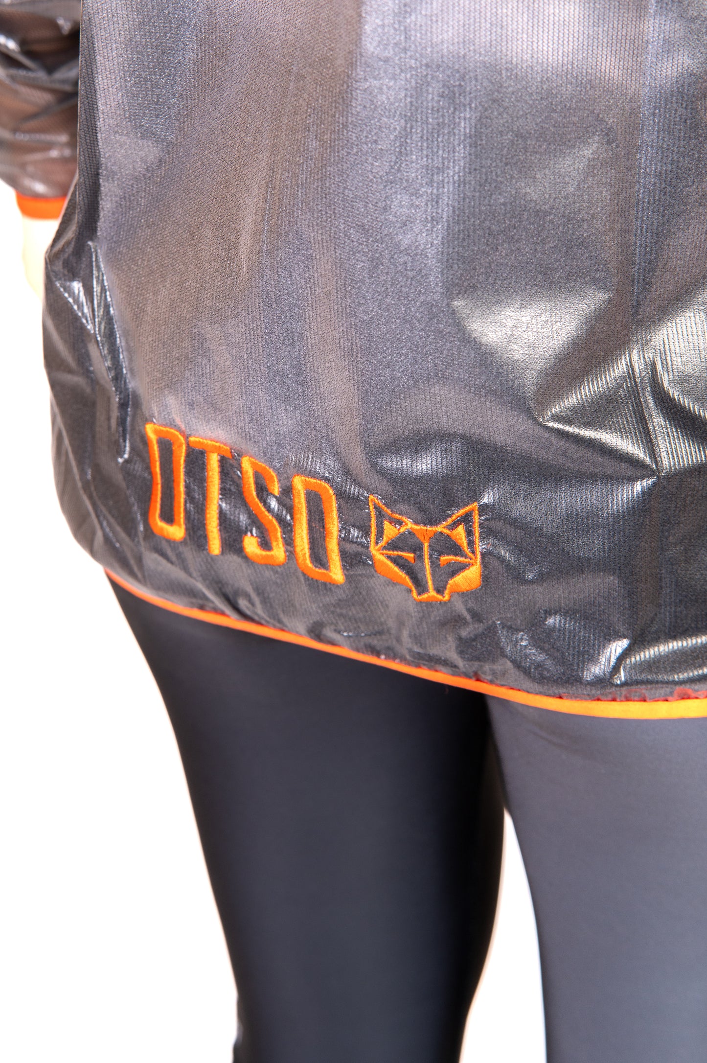 Waterproof jacket - Black & Fluo Orange