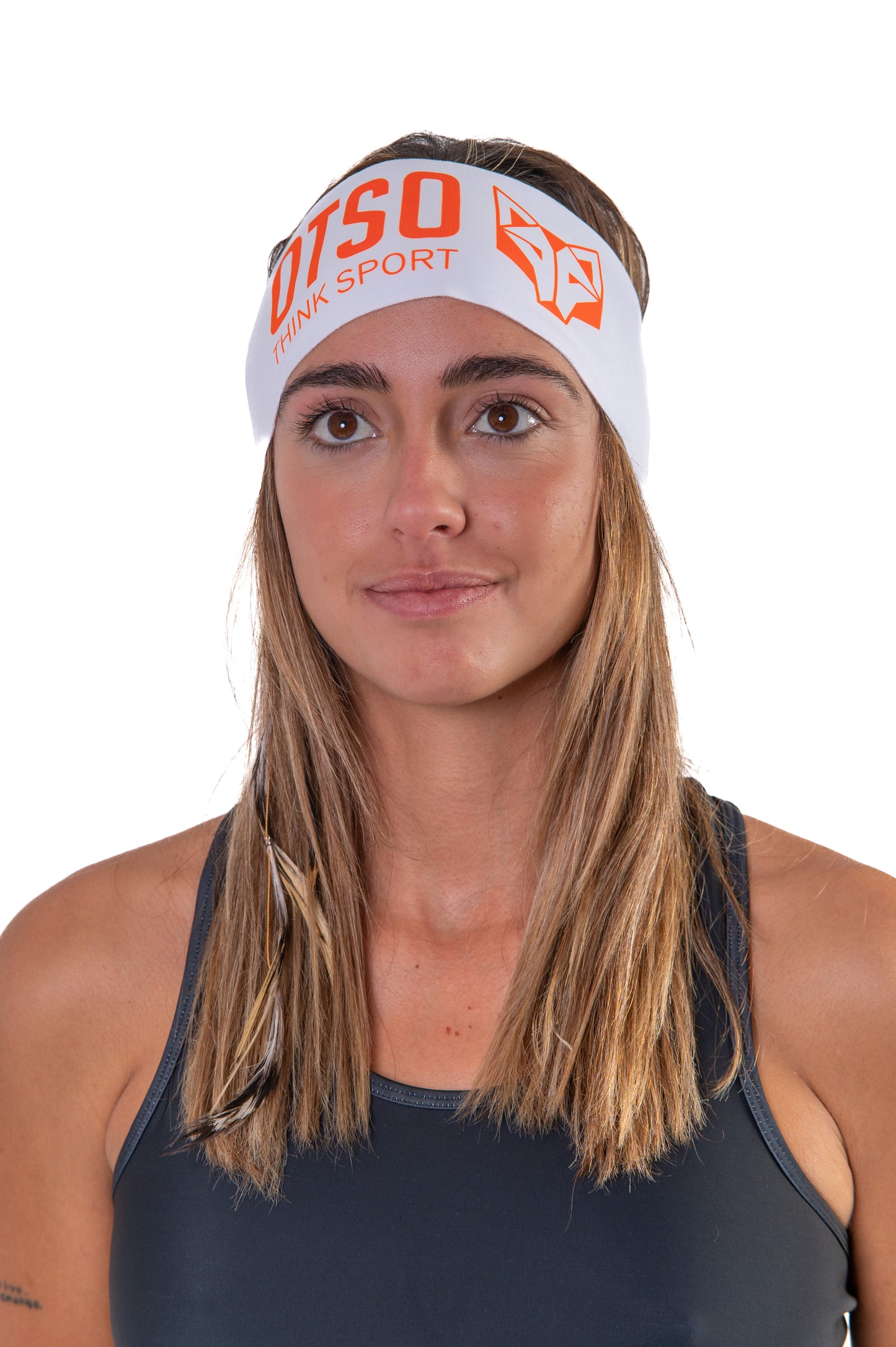 Fascia per la testa - OTSO Sport Bianco / Arancione Fluo