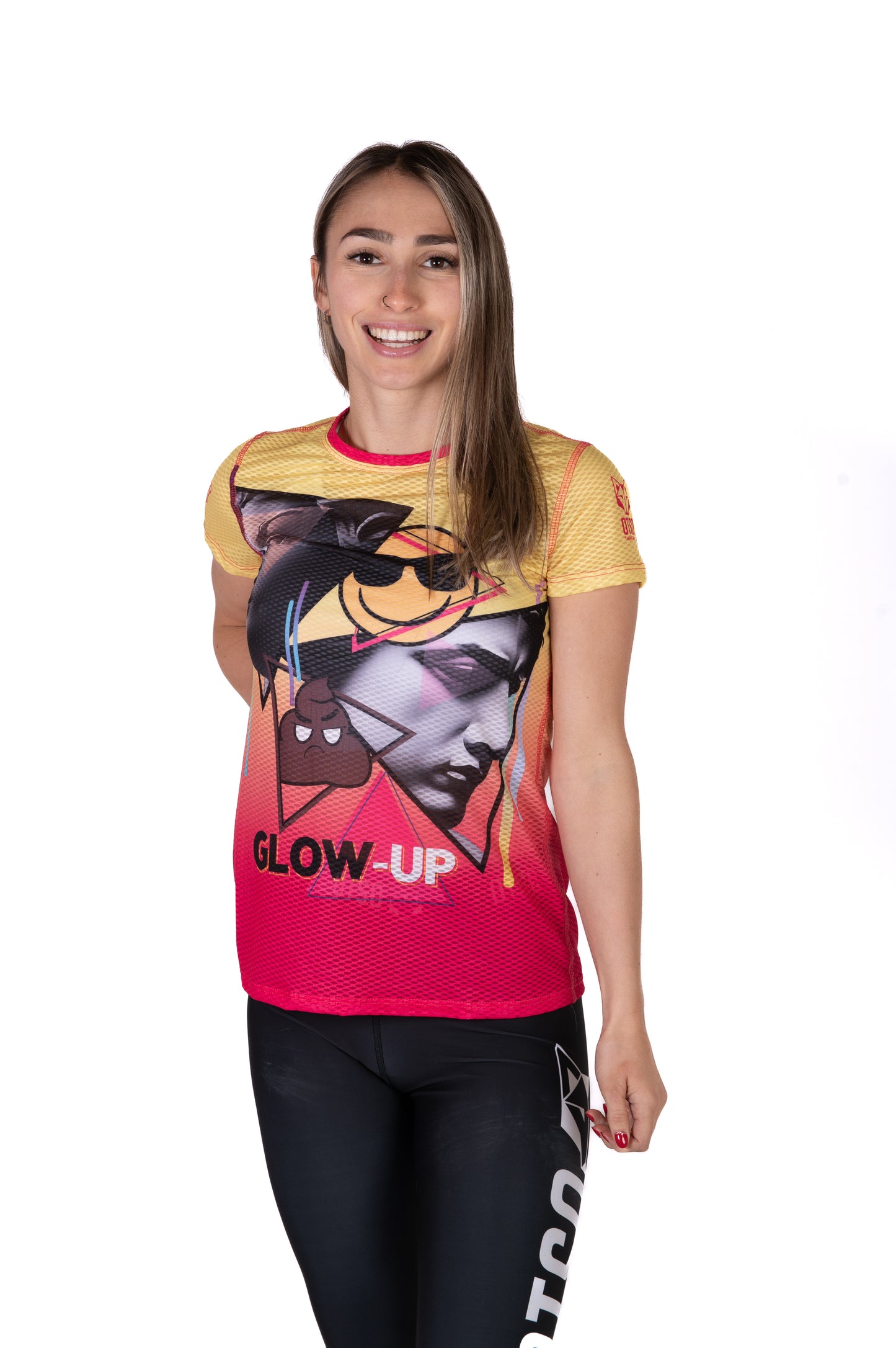 Camiseta manga corta mujer - Emoji Glow-Up (Outlet)