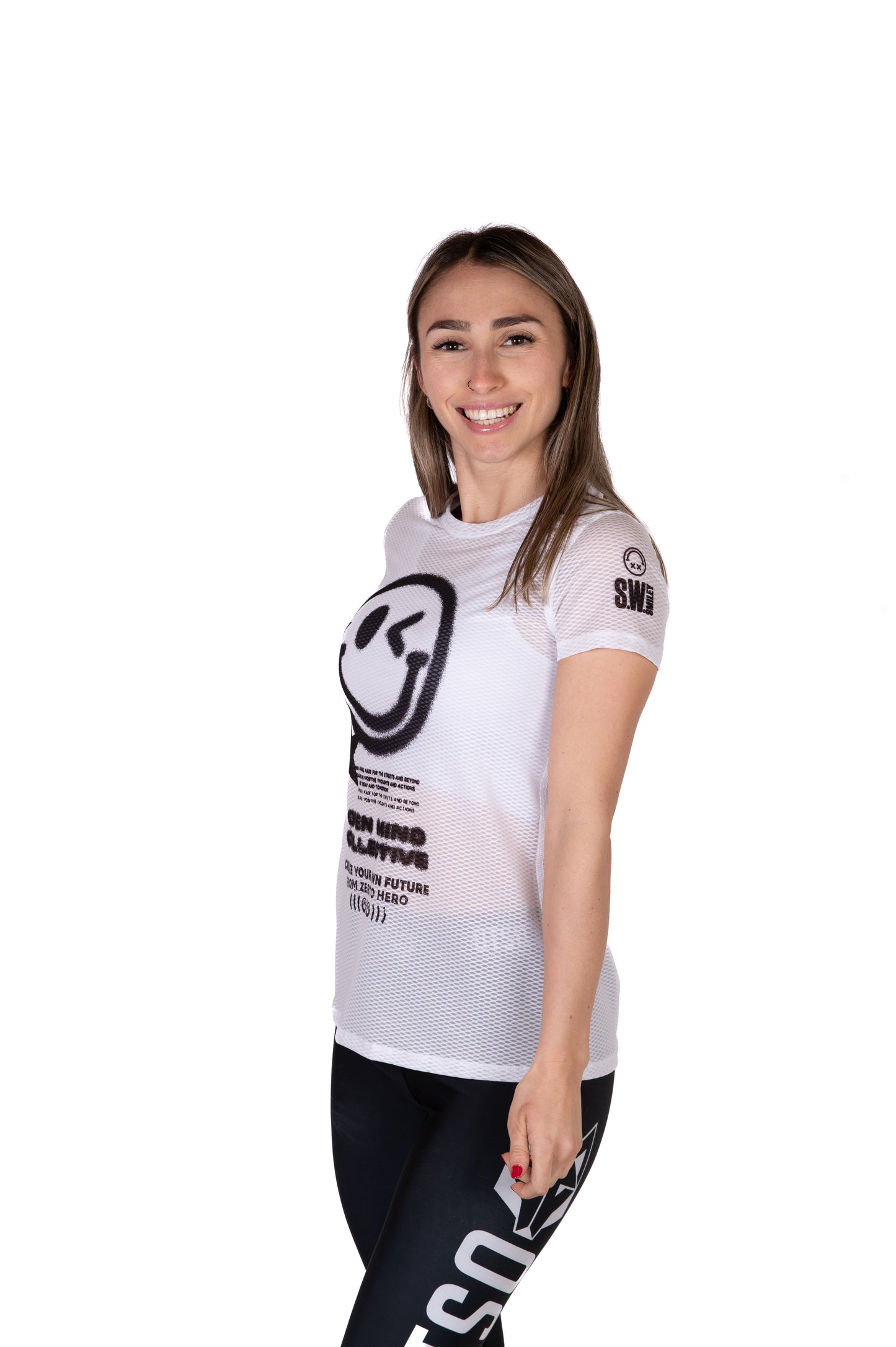 Camiseta manga corta mujer - S.W.Smiley Airbrushed Infinity
