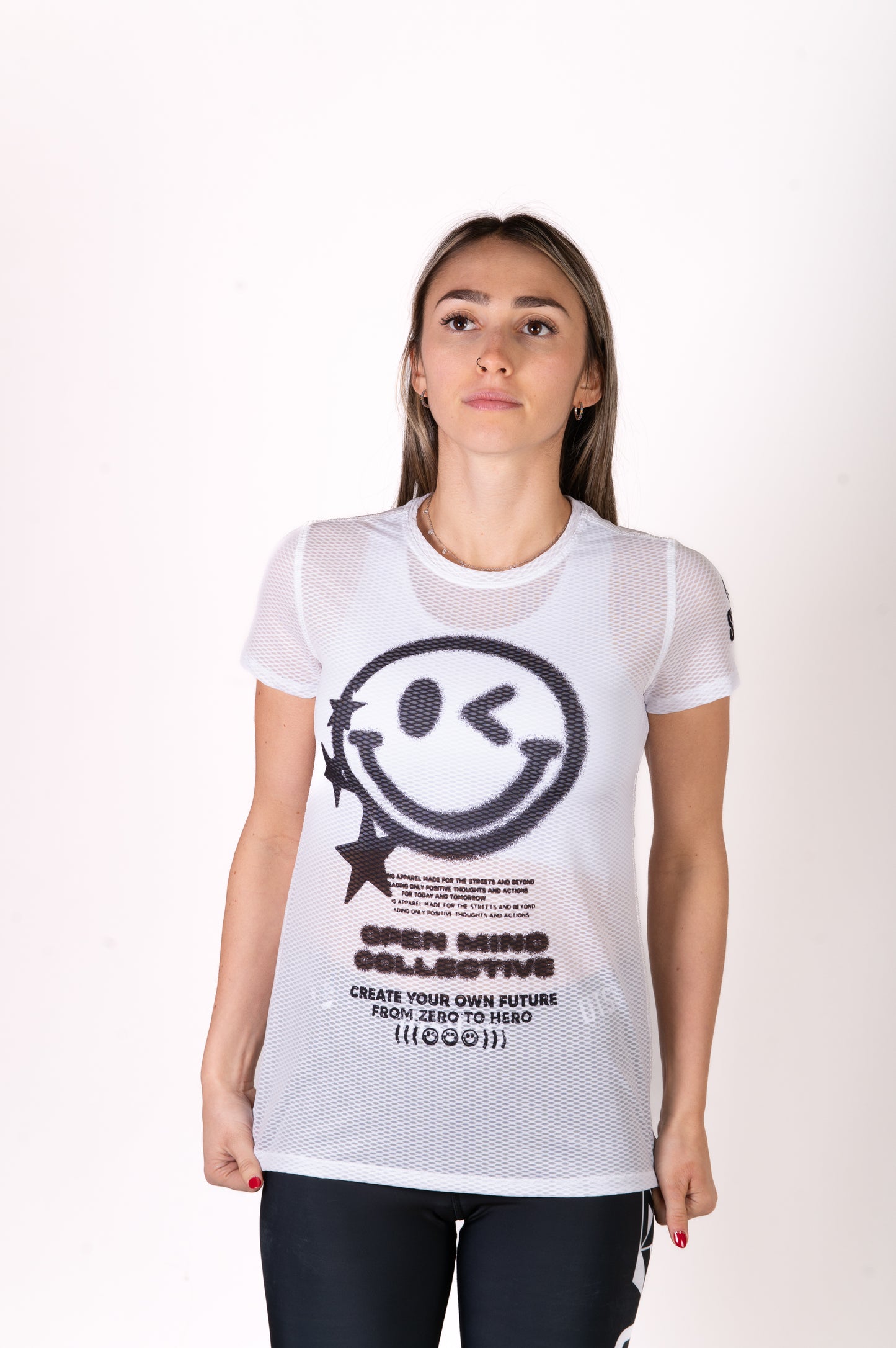 Camiseta manga corta mujer - S.W.Smiley Airbrushed Infinity