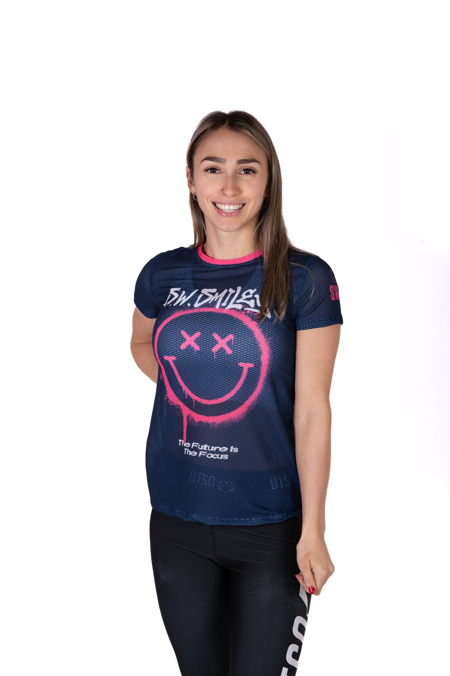 Camiseta manga corta mujer - S.W.Smiley Graffiti