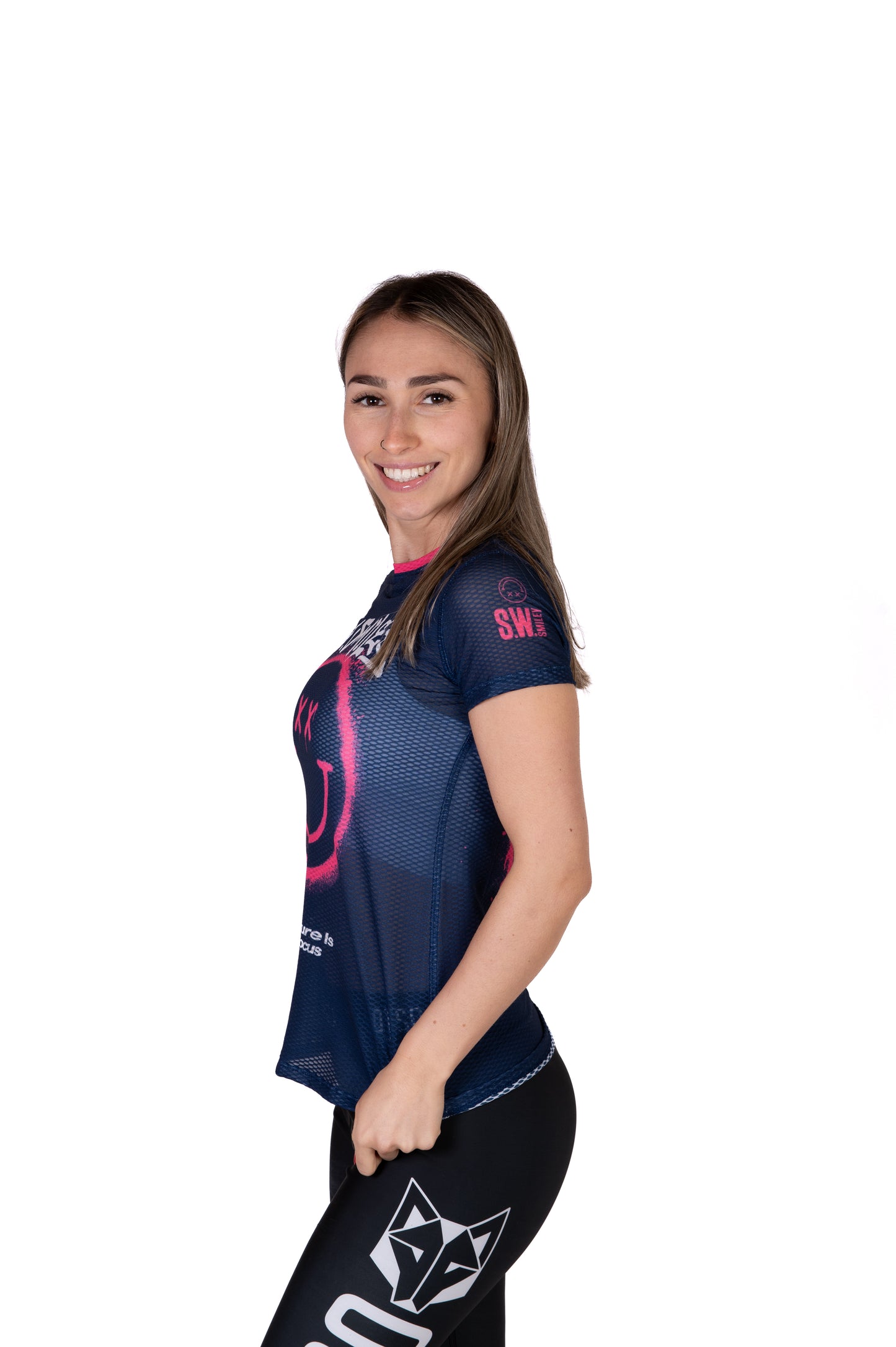 Camiseta manga corta mujer - S.W.Smiley Graffiti