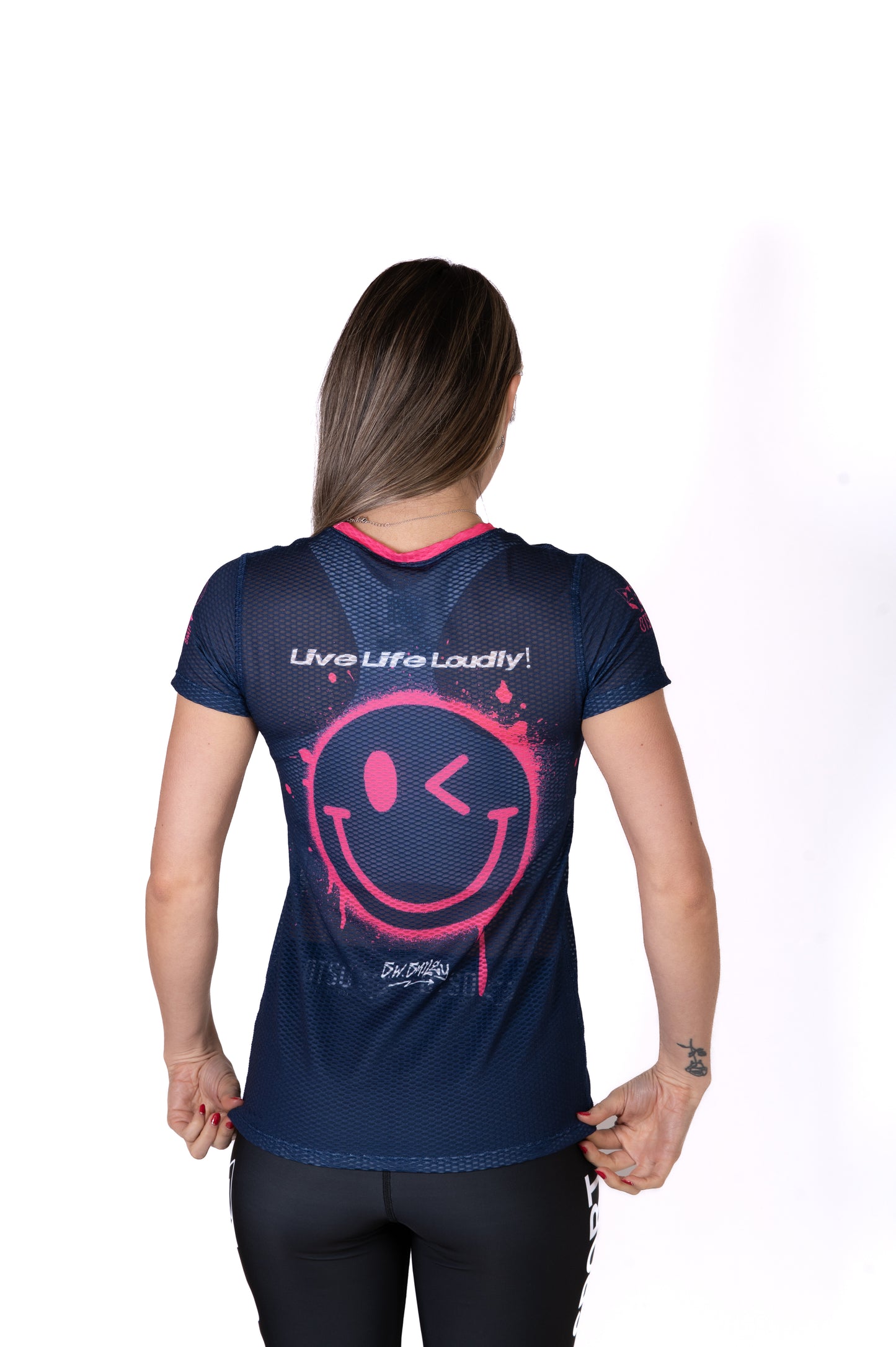 Camiseta manga corta mujer - S.W.Smiley Graffiti