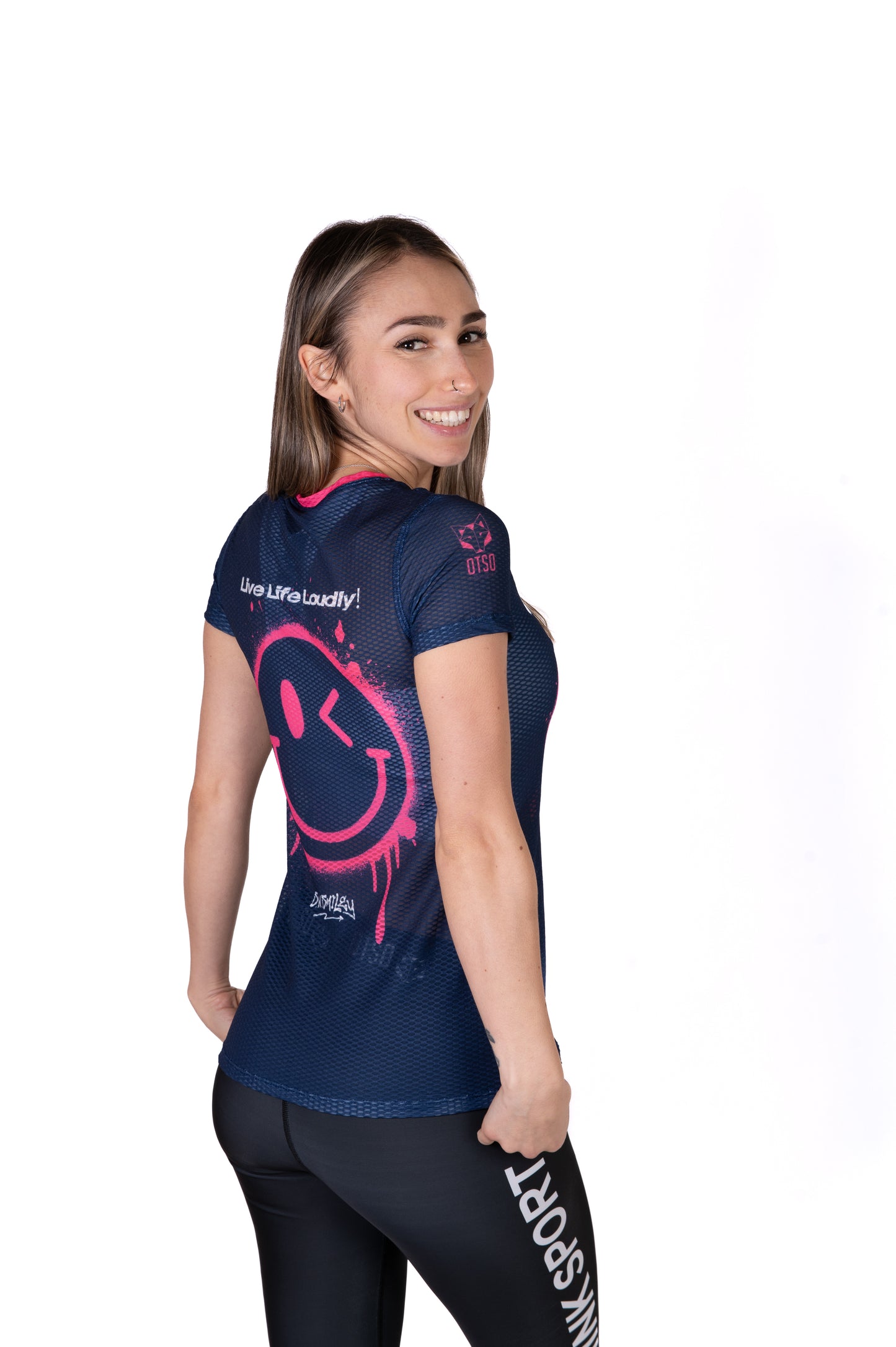 Camiseta manga corta mujer - S.W.Smiley Graffiti