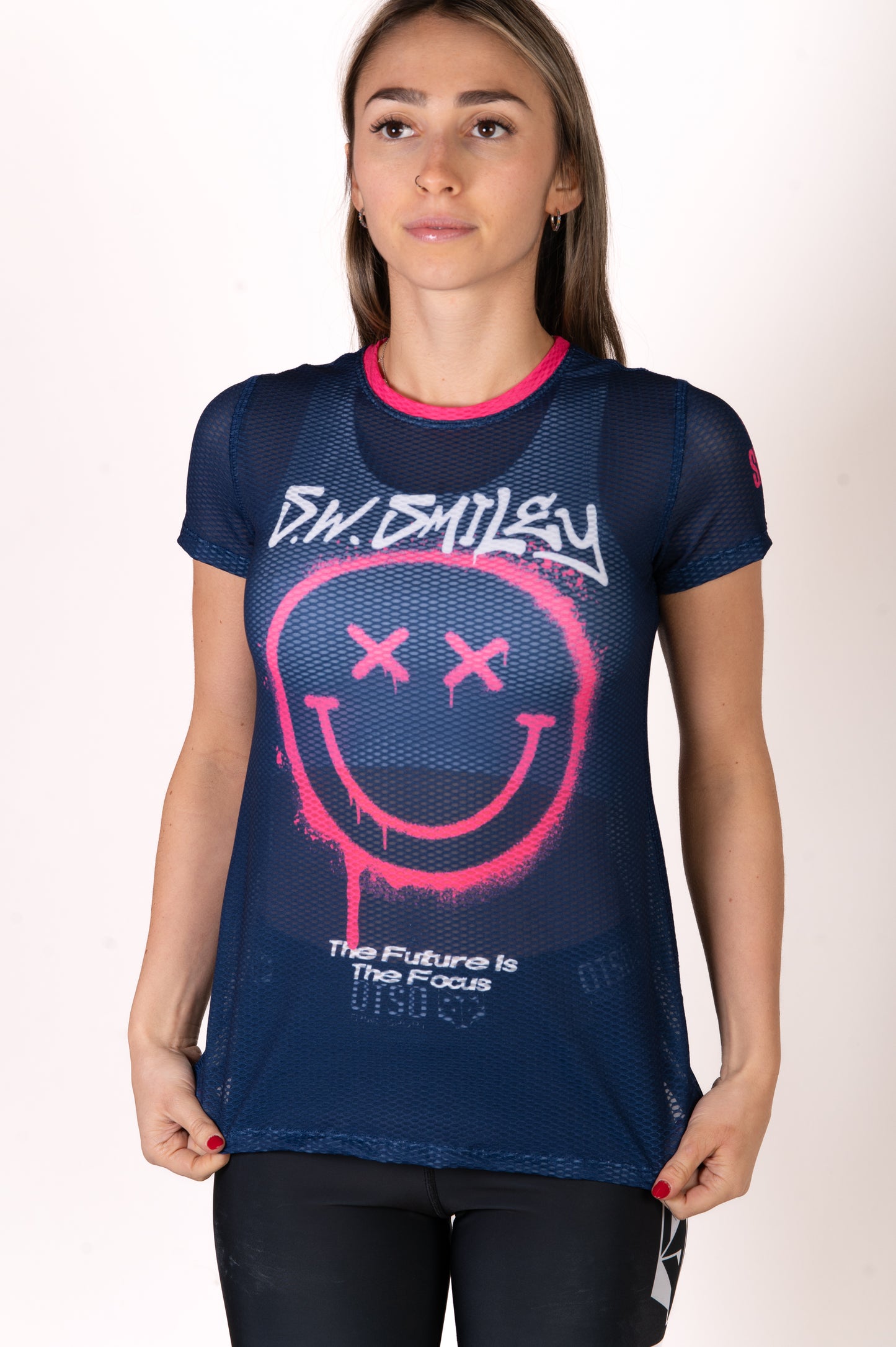 Camiseta manga corta mujer - S.W.Smiley Graffiti
