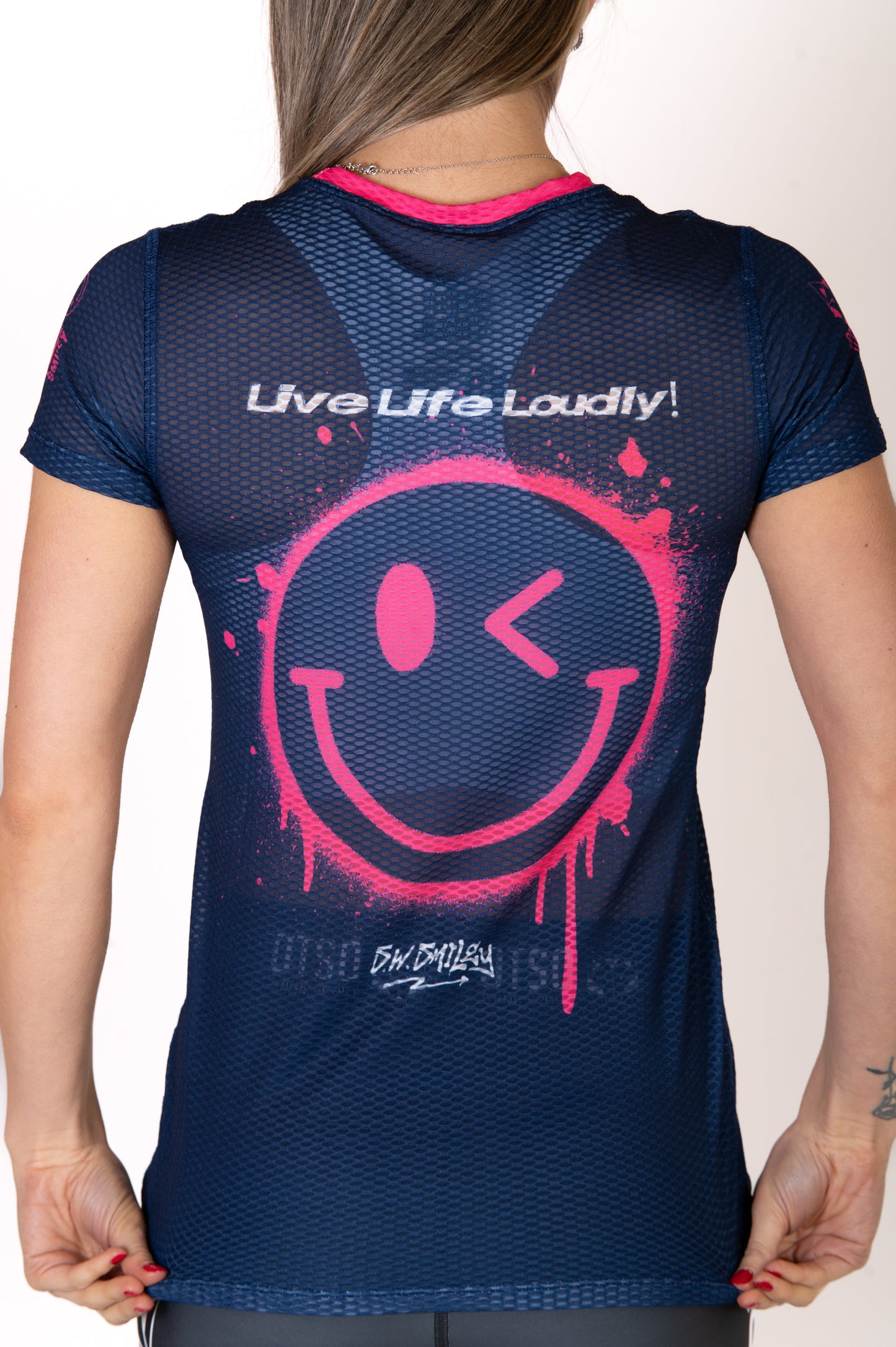 Camiseta manga corta mujer - S.W.Smiley Graffiti