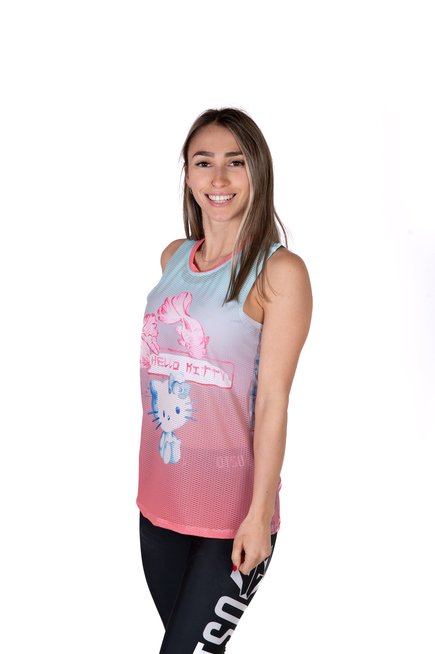 Sleeveless T-shirt for girls and women - Hello Kitty Wave
