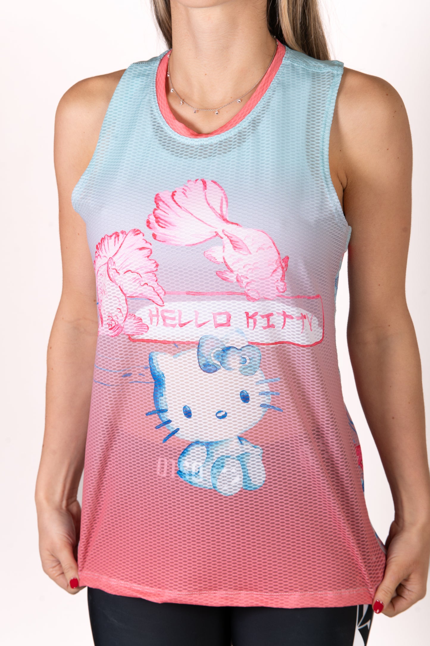 Sleeveless T-shirt for girls and women - Hello Kitty Wave