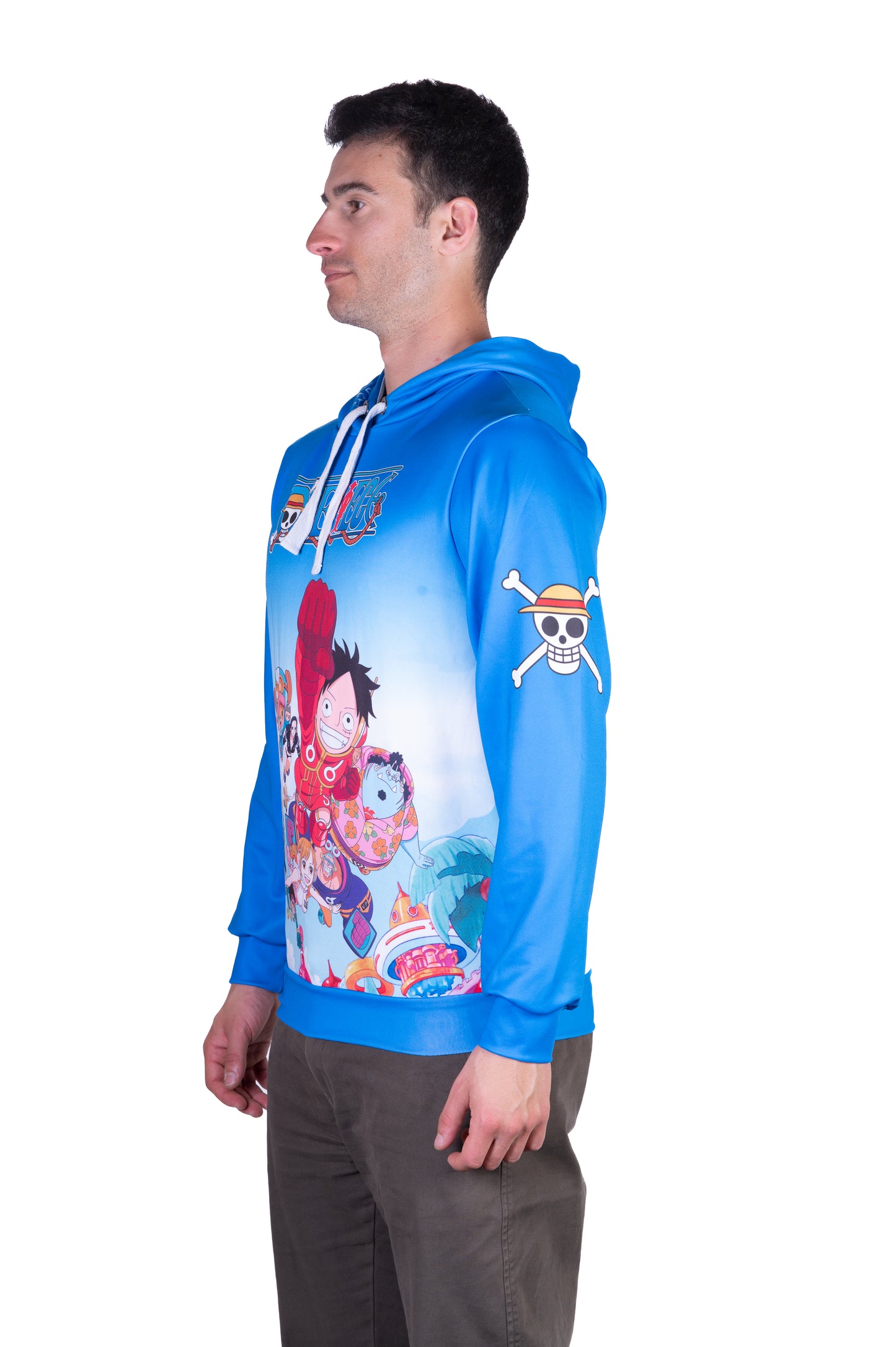 Sudadera - One piece egghead luffy straw hat crew blue