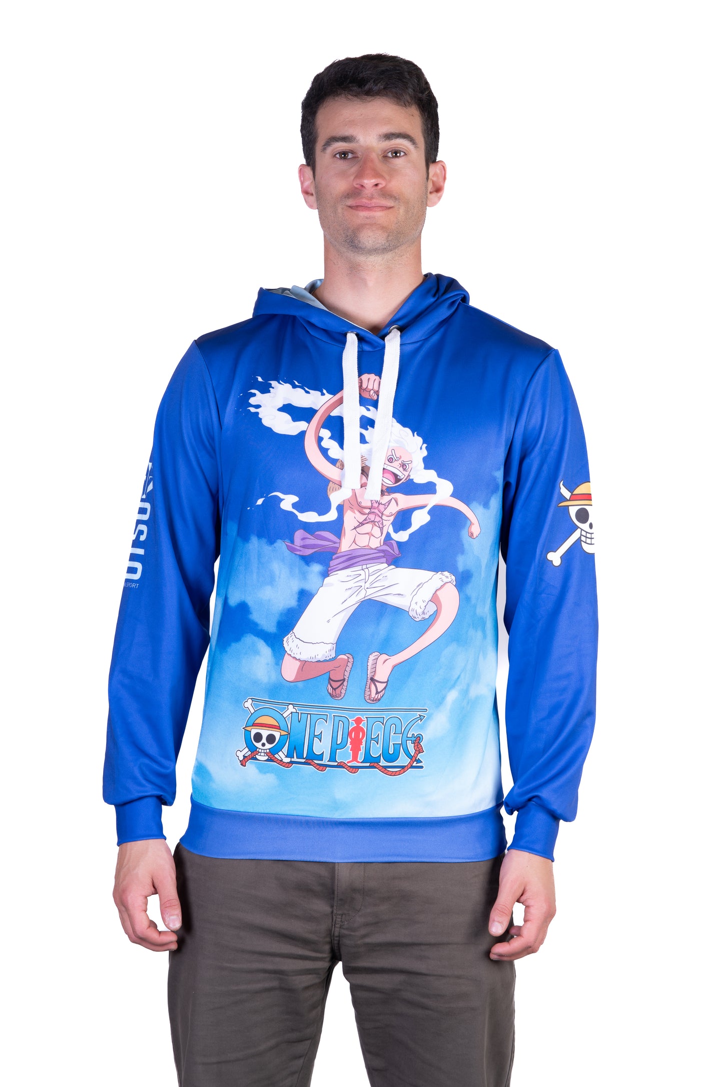 Camisola - One piece egghead luffy and the crew blue