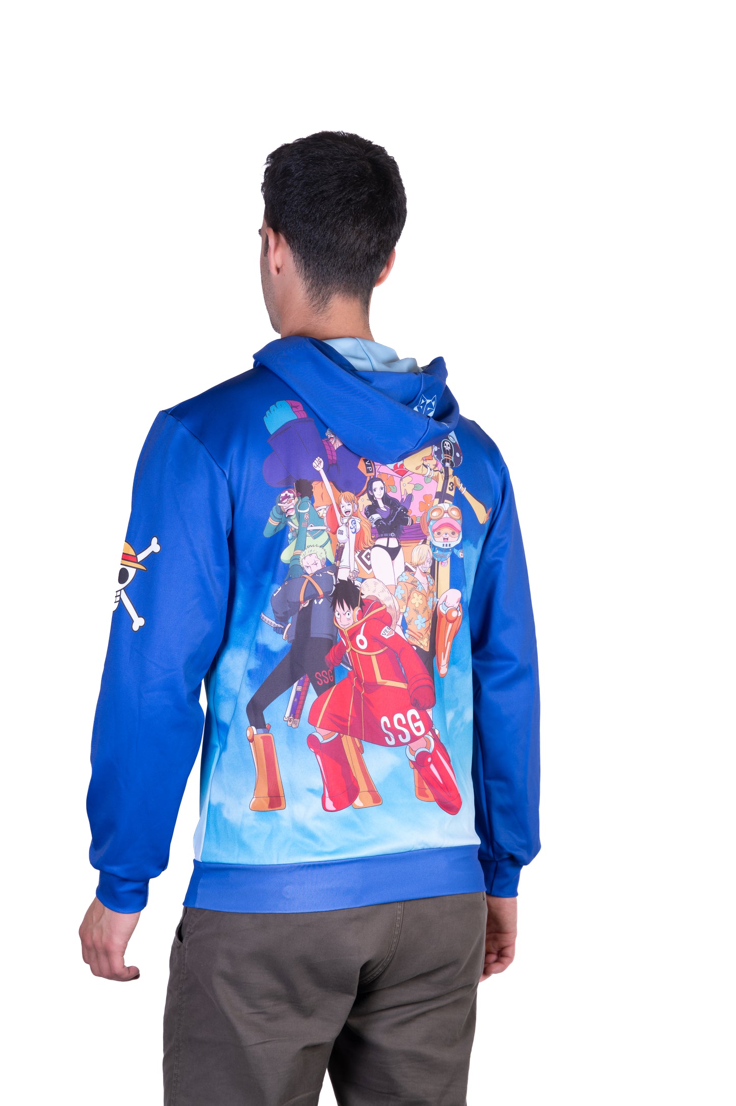 Camisola - One piece egghead luffy and the crew blue