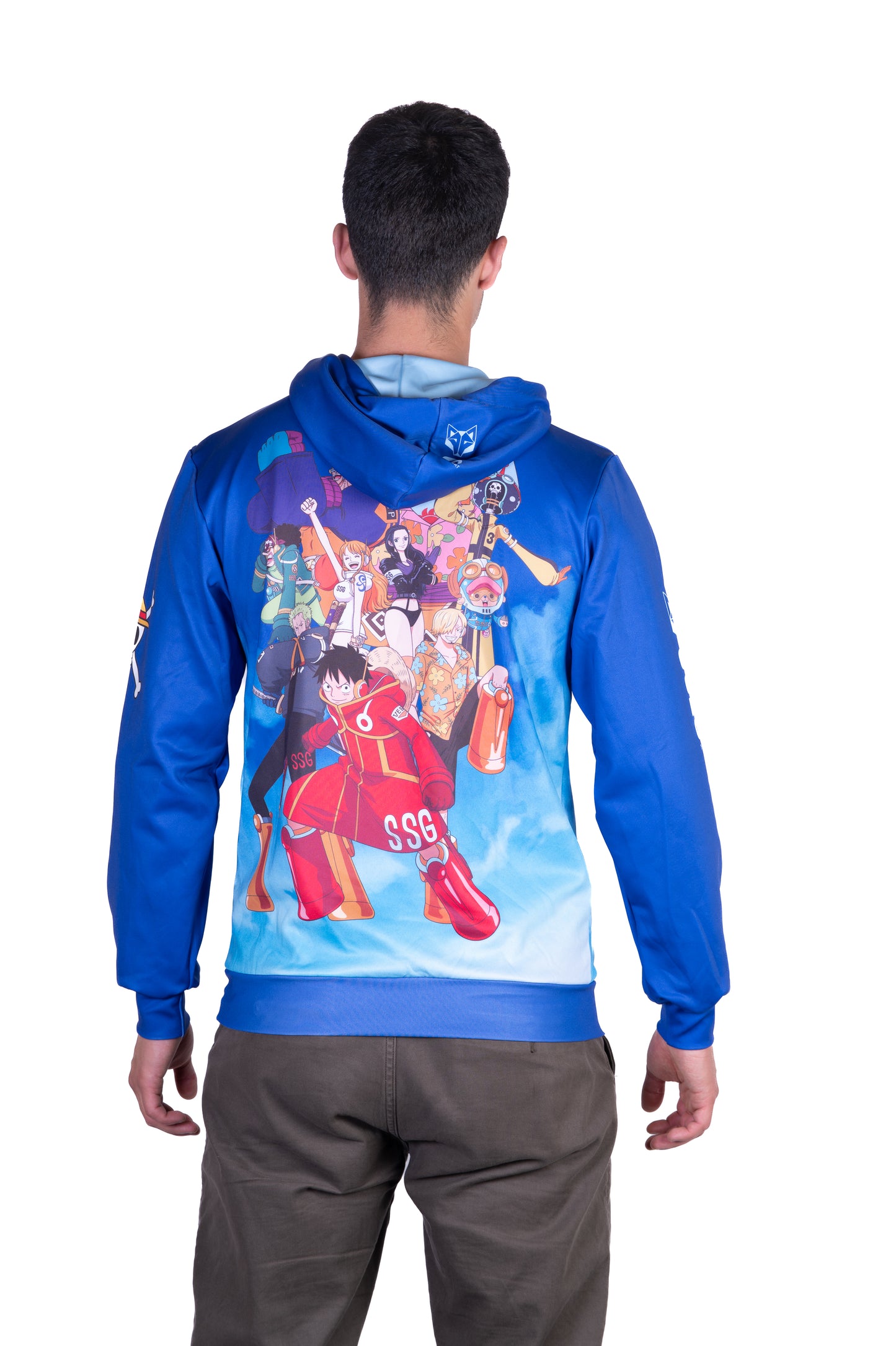 Camisola - One piece egghead luffy and the crew blue