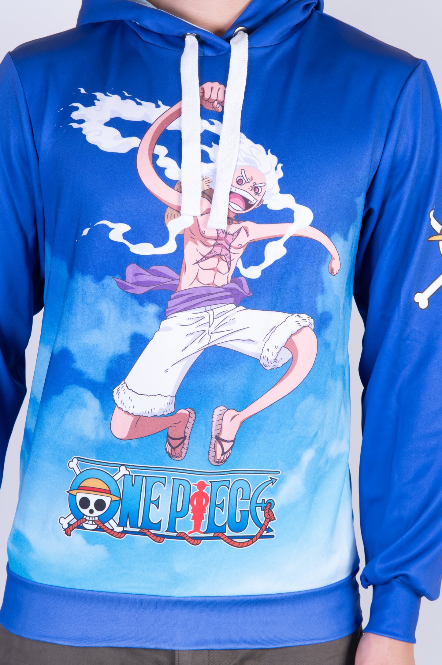 Camisola - One piece egghead luffy and the crew blue