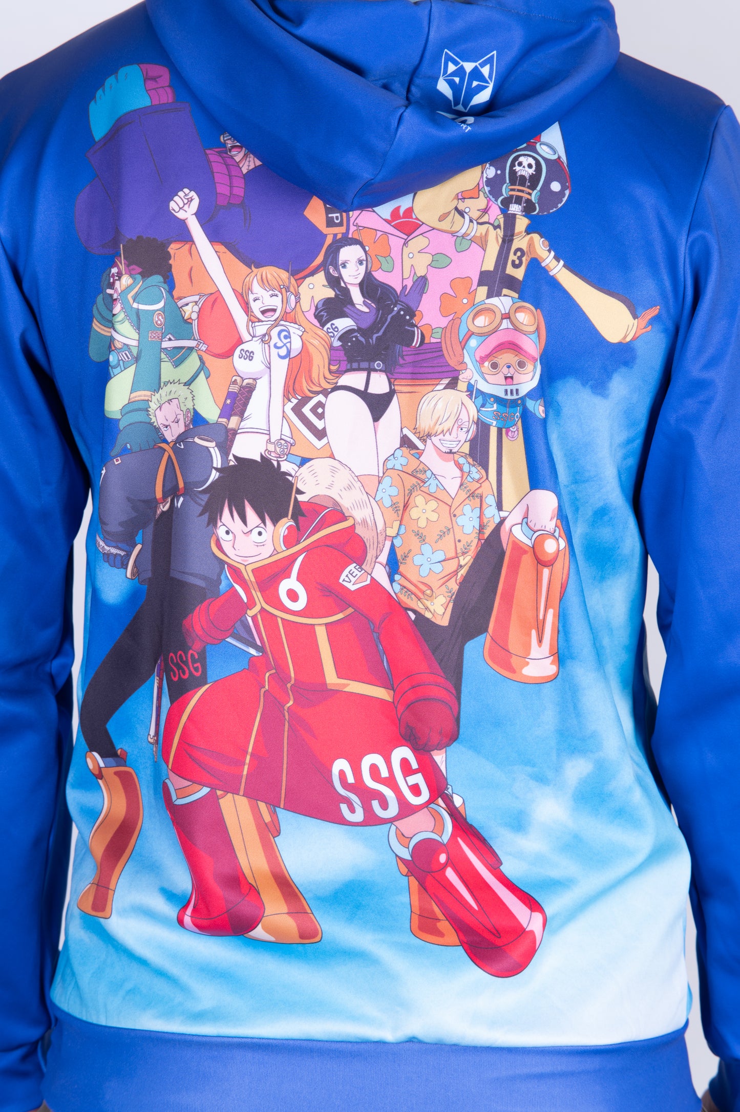 Camisola - One piece egghead luffy and the crew blue