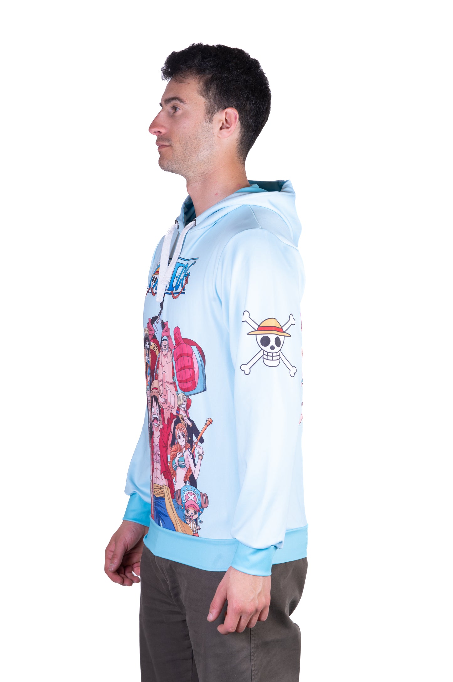 Sweatshirt - One piece fishman straw hat crew turquoise