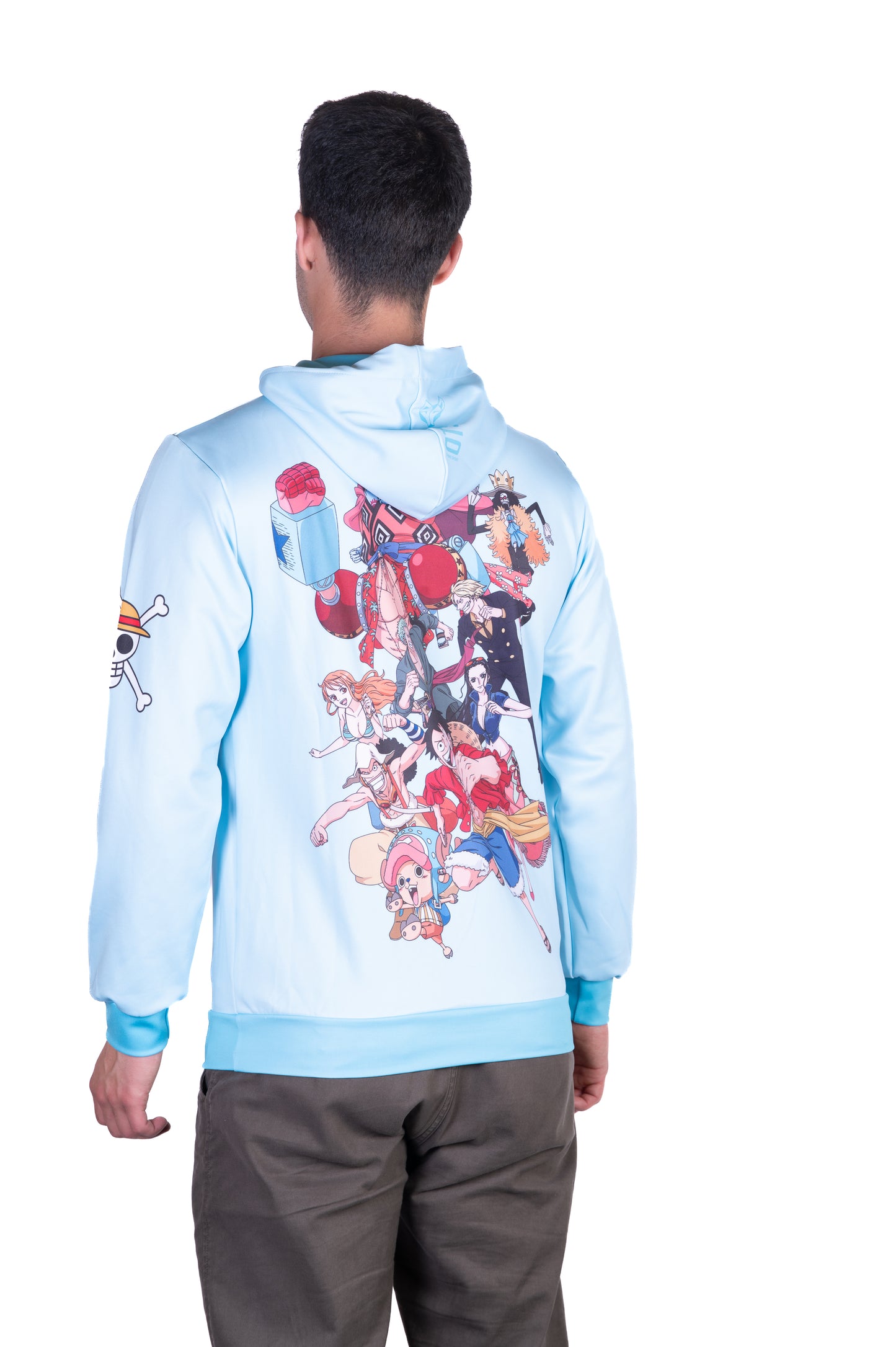 Sweatshirt - One piece fishman straw hat crew turquoise