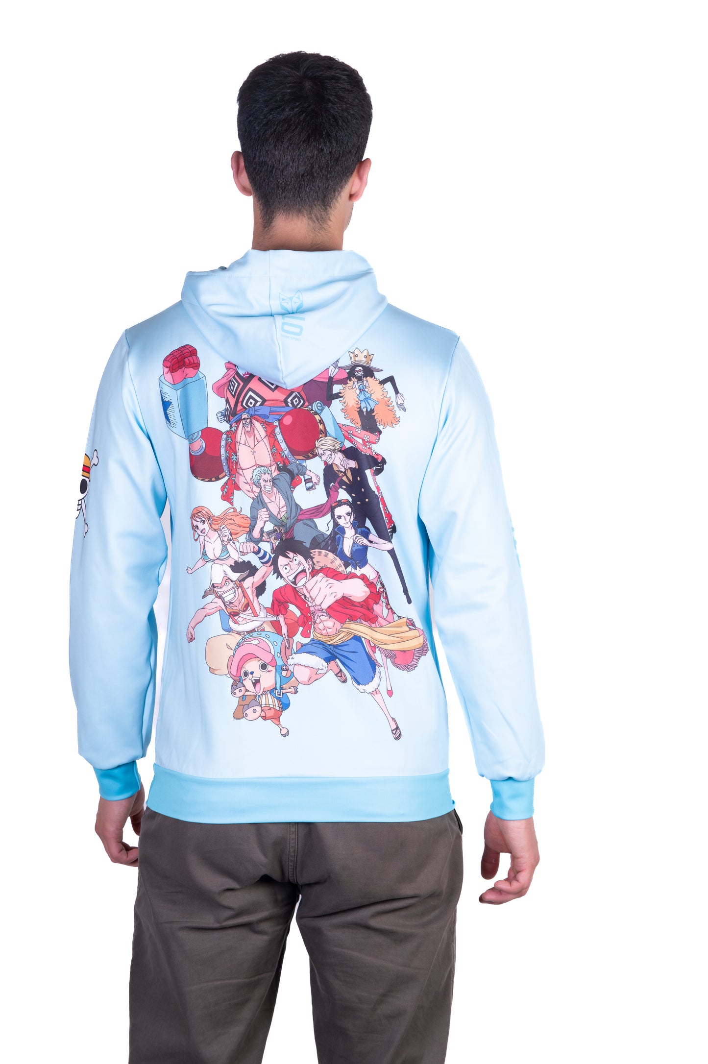 Sweatshirt - One piece fishman straw hat crew turquoise