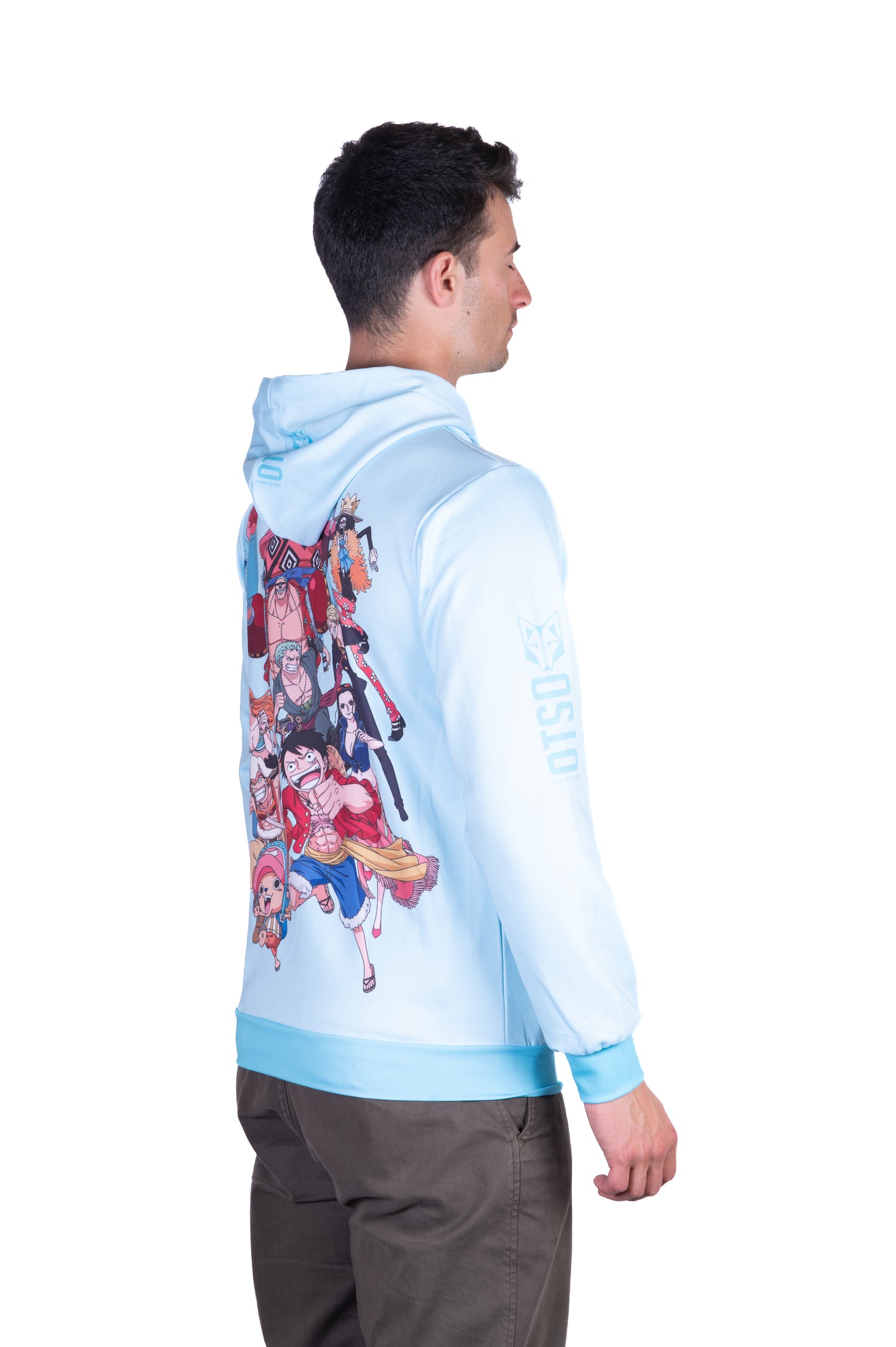 Sweatshirt - One piece fishman straw hat crew turquoise