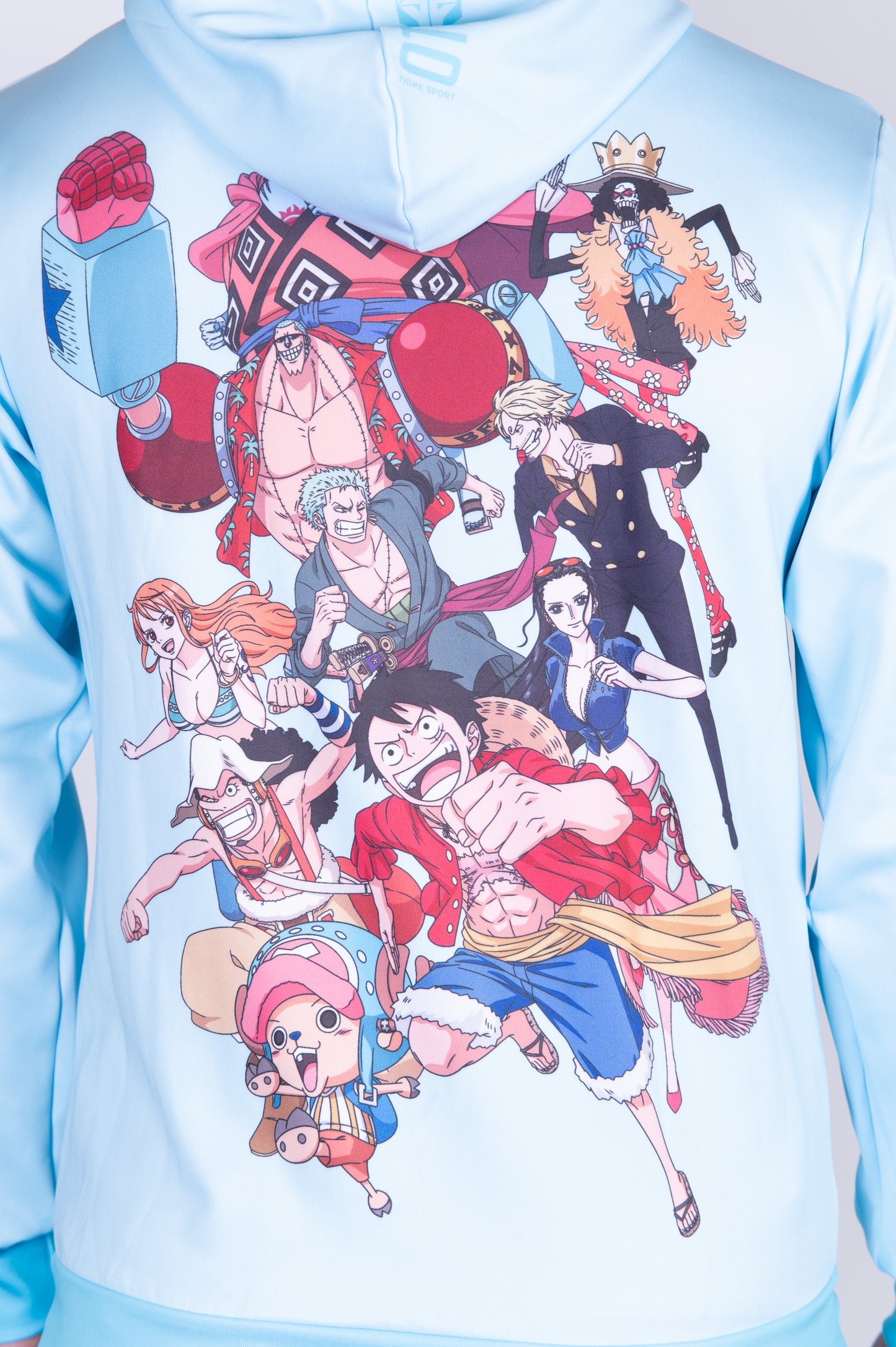 Sweatshirt - One piece fishman straw hat crew turquoise