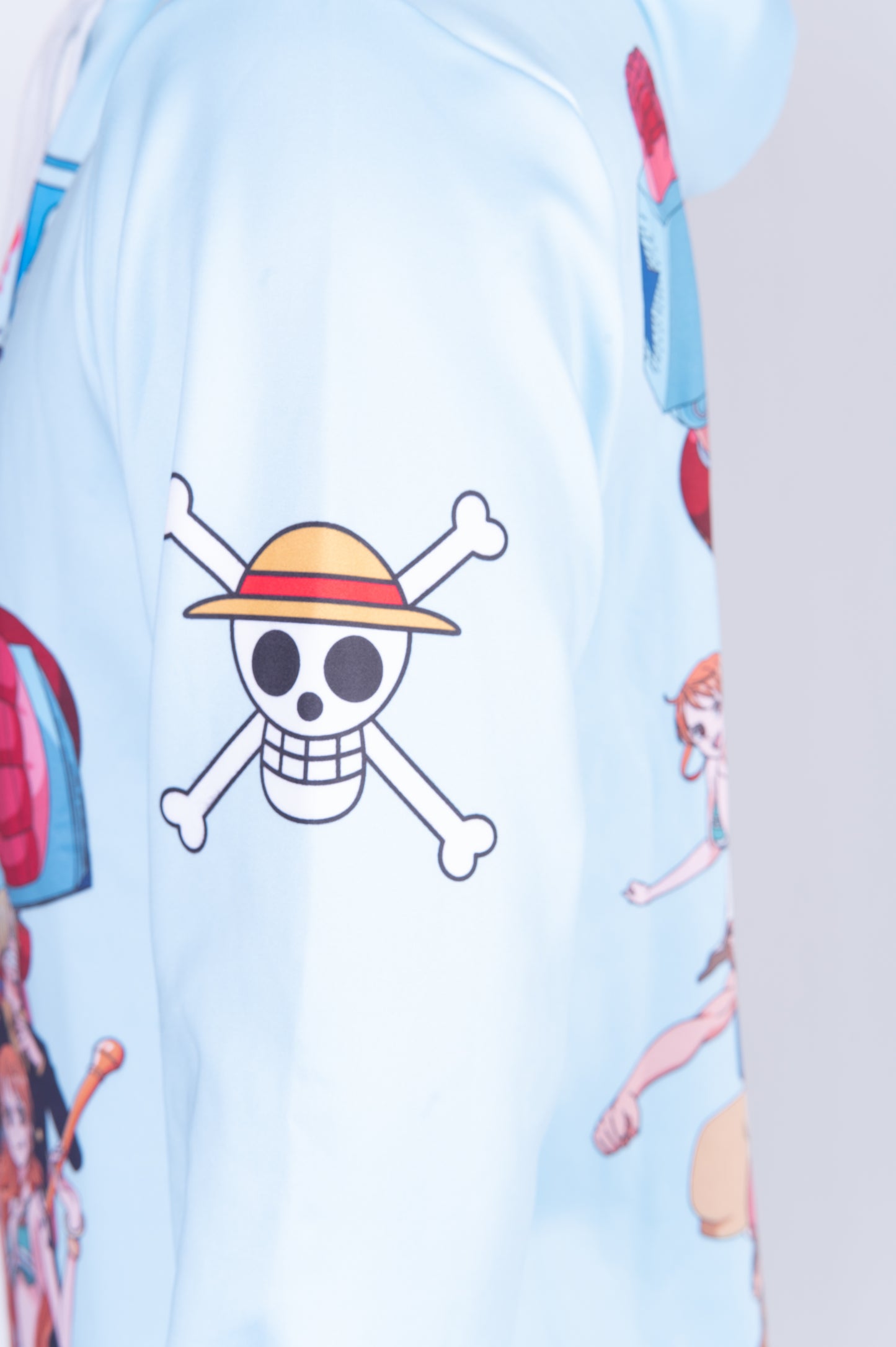 Sweatshirt - One piece fishman straw hat crew turquoise