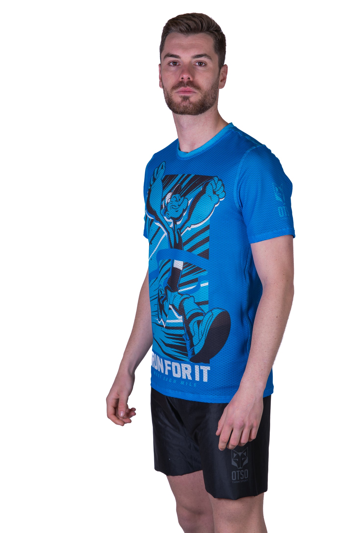 Short Sleeve T-Shirt Men - Popeye Run For It