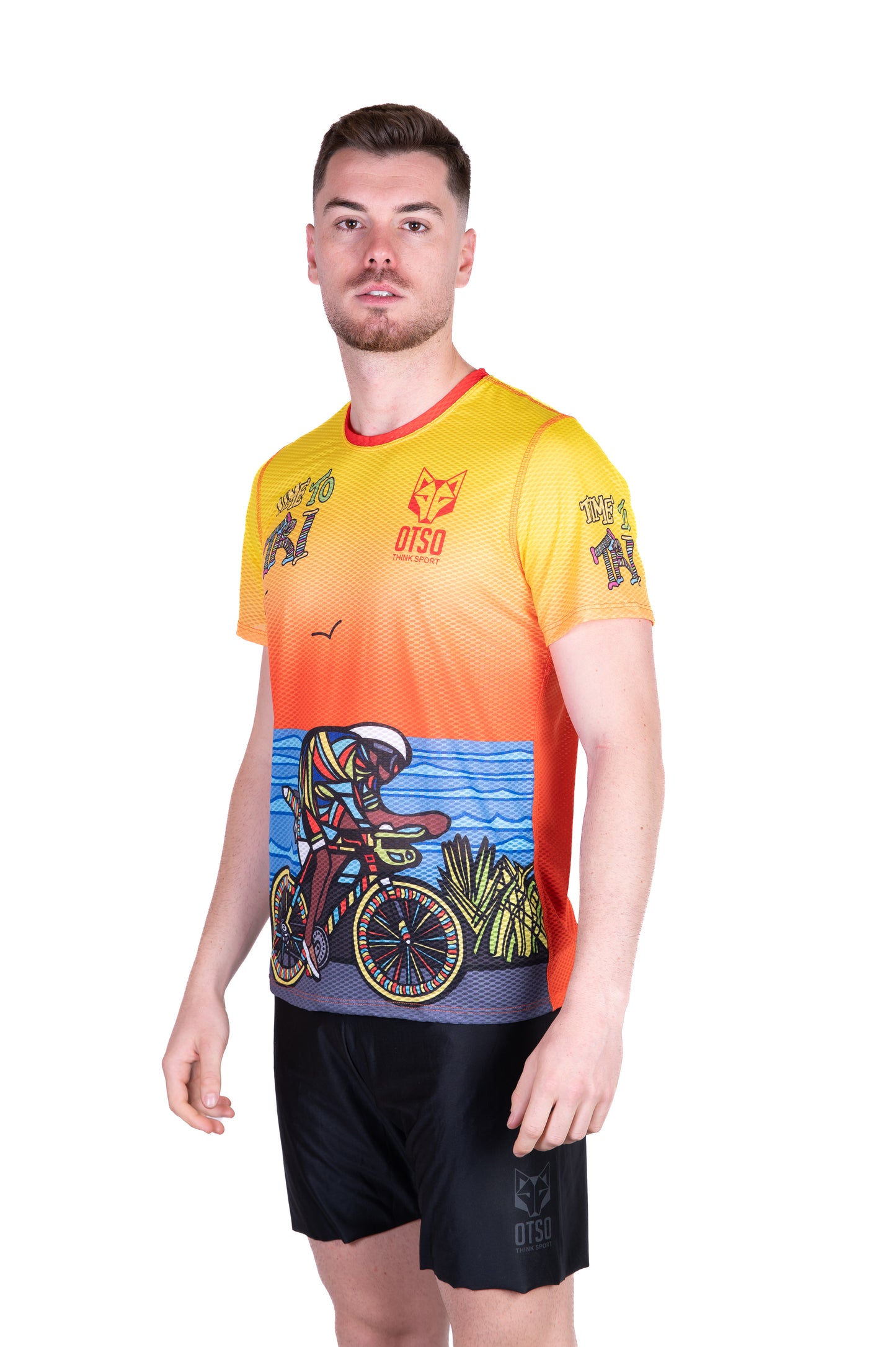 T-shirt a maniche corte da uomo - Time to Tri Bike