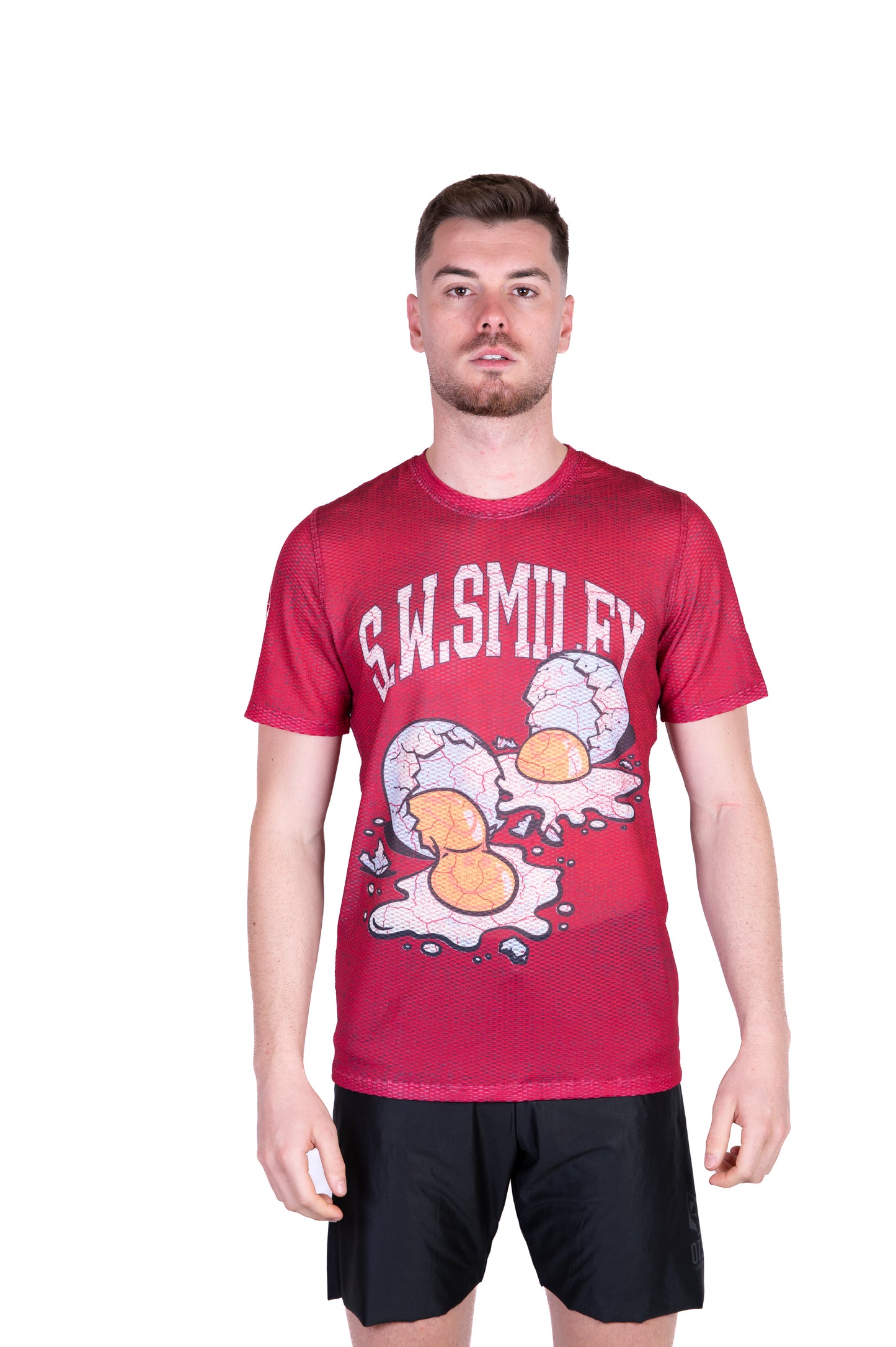 Camiseta de manga curta para homem - S.W.Smiley Concrete Canvas Egg
