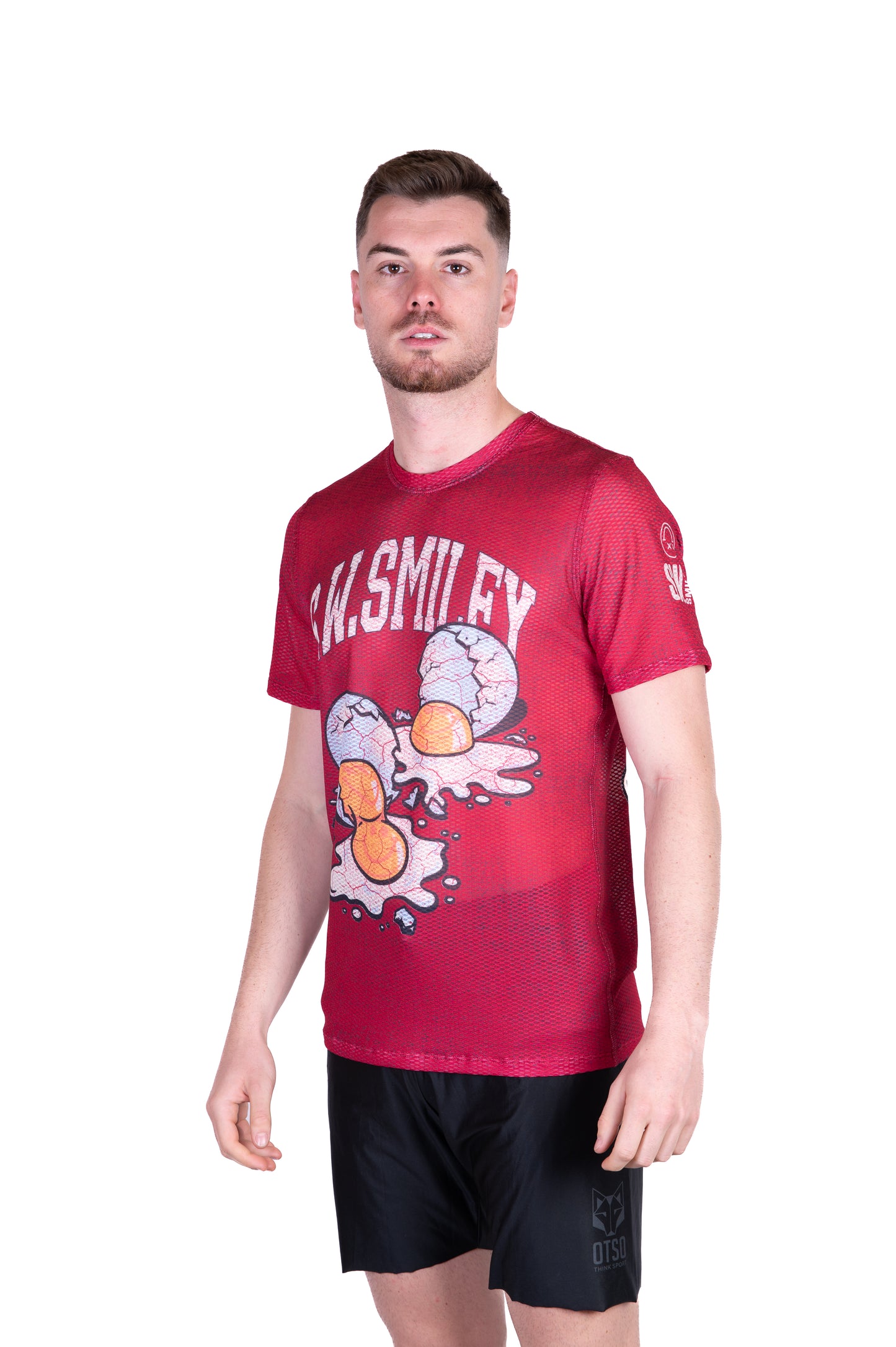 Camiseta de manga curta para homem - S.W.Smiley Concrete Canvas Egg