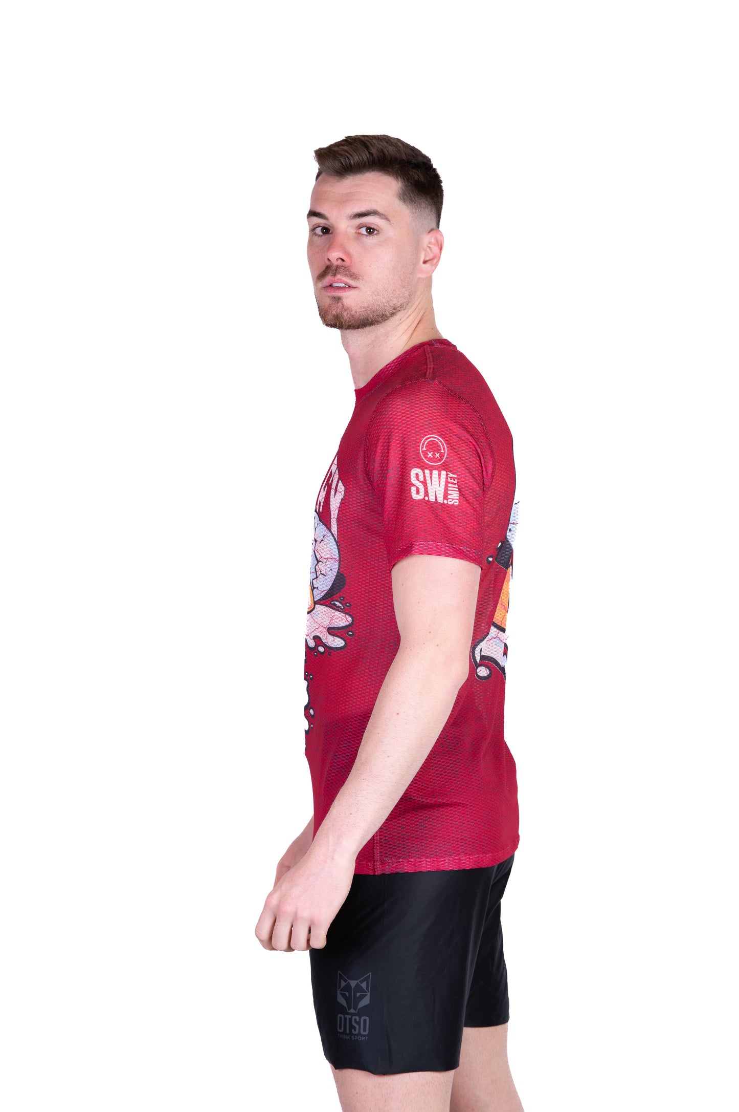 Camiseta de manga curta para homem - S.W.Smiley Concrete Canvas Egg