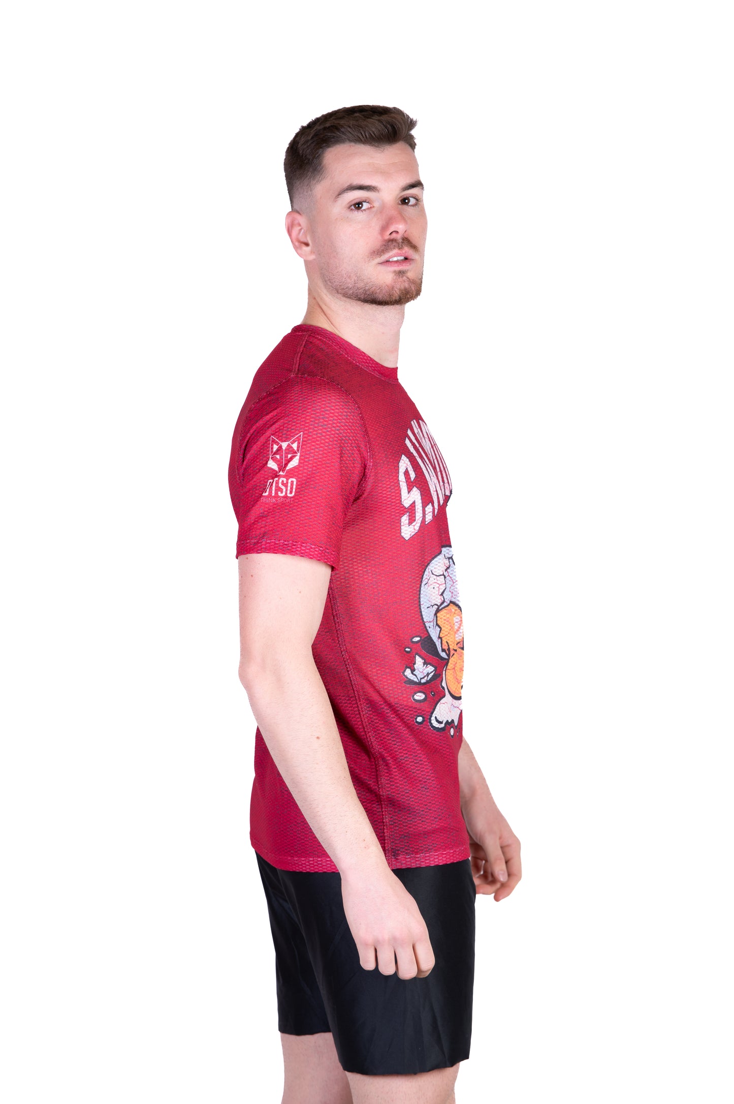 Camiseta de manga curta para homem - S.W.Smiley Concrete Canvas Egg