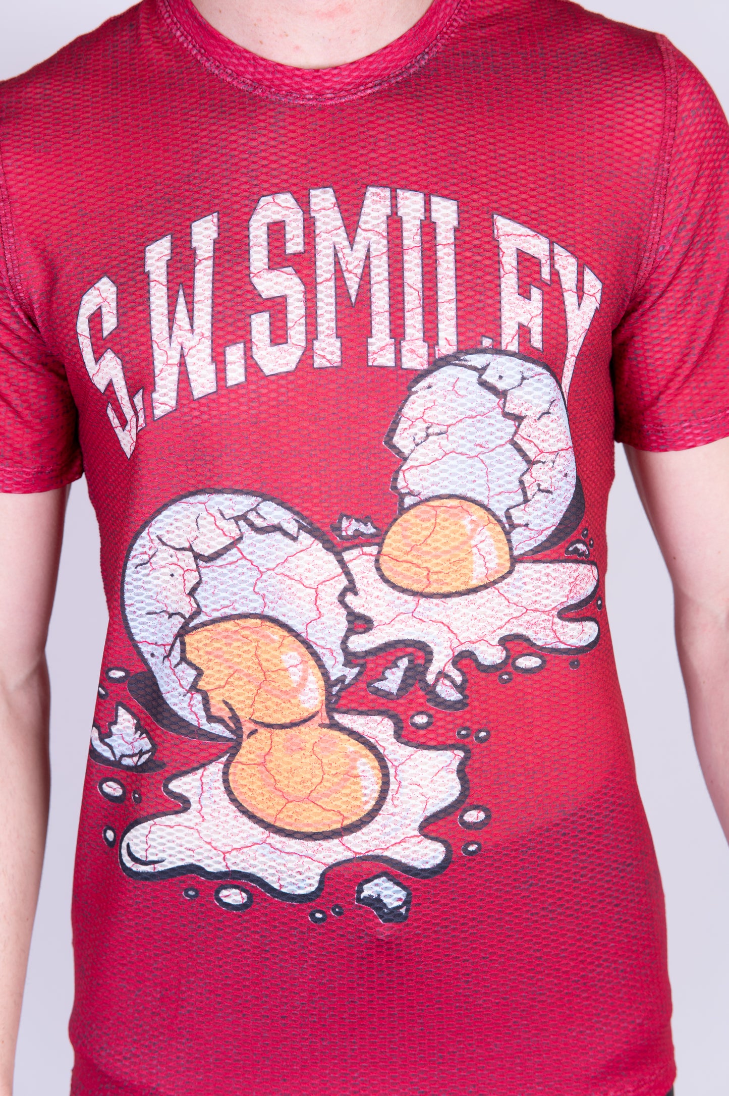 Camiseta de manga curta para homem - S.W.Smiley Concrete Canvas Egg