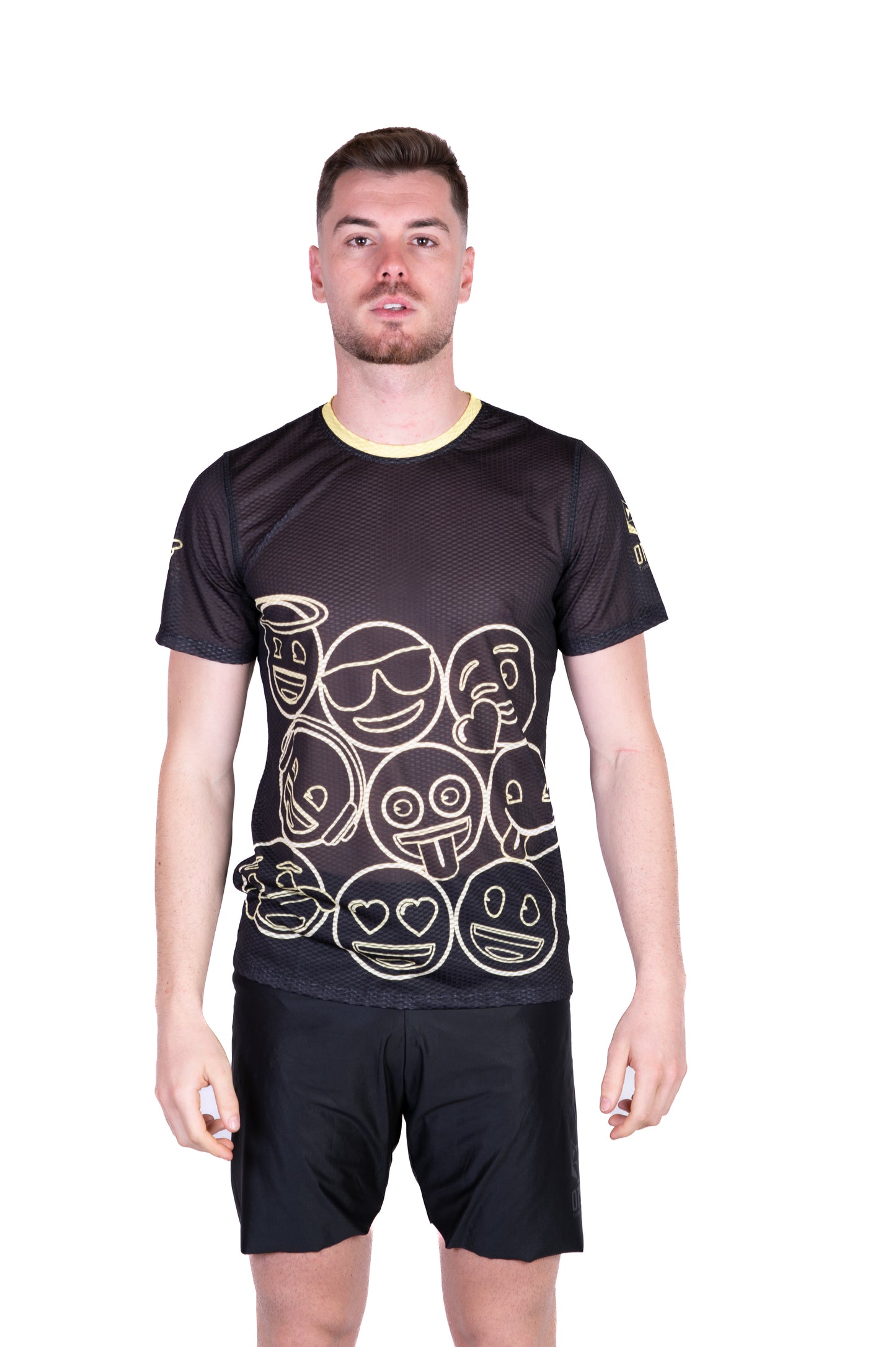 Camiseta manga curta masculina - Emoji Neon Faces