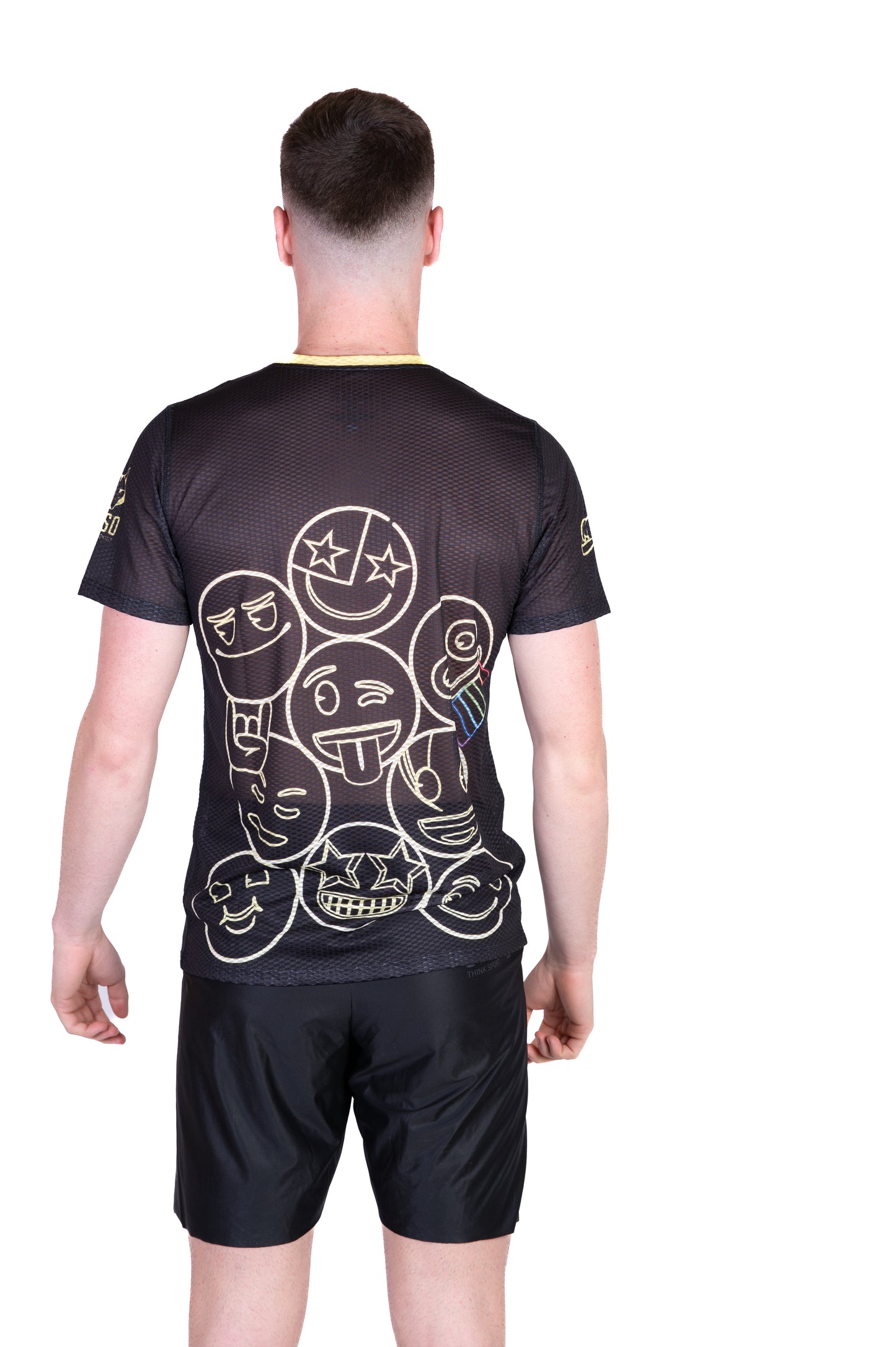 Camiseta manga curta masculina - Emoji Neon Faces