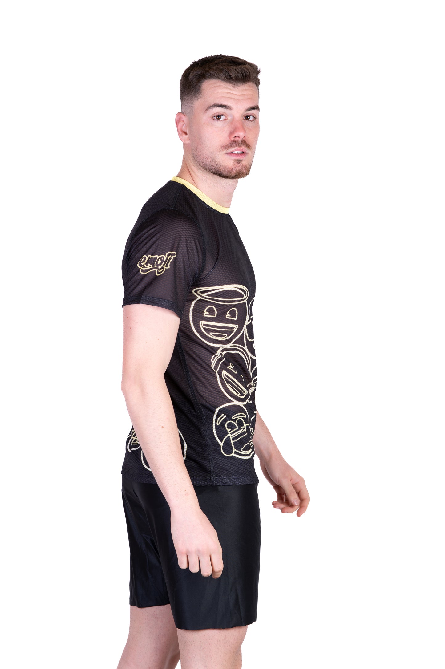 Camiseta manga curta masculina - Emoji Neon Faces
