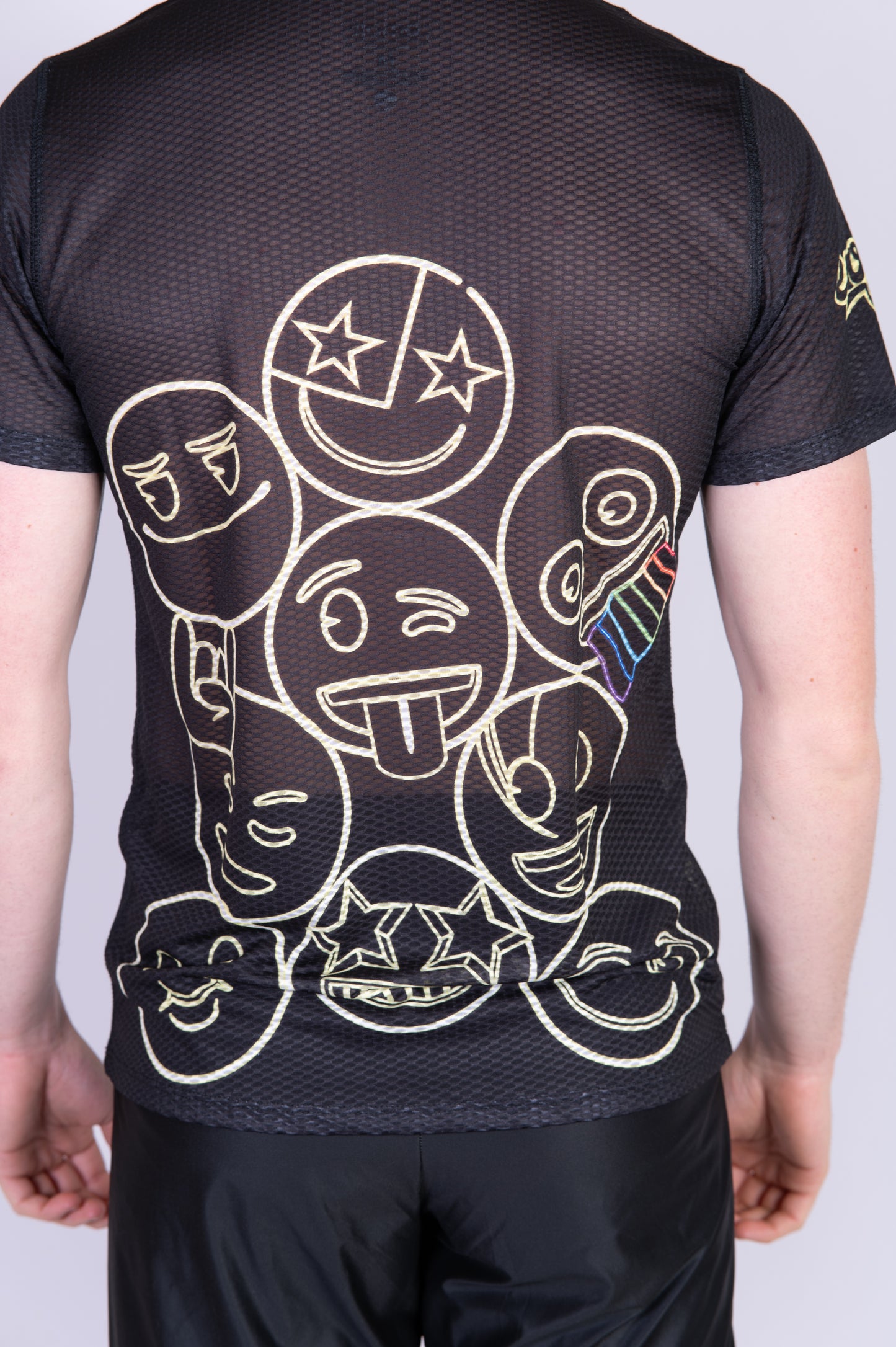 Camiseta manga curta masculina - Emoji Neon Faces