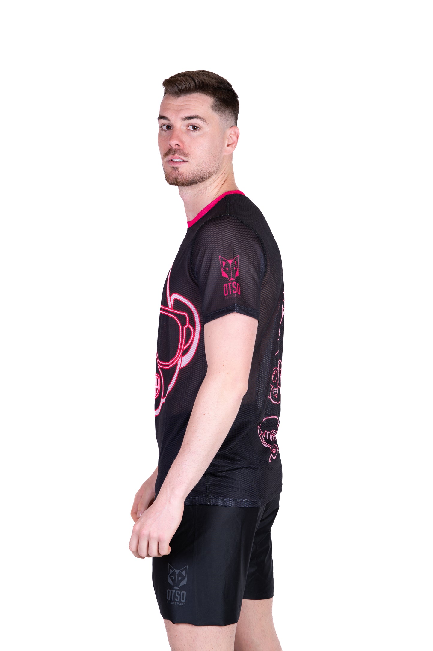 Short Sleeve T-Shirt for Men - Emoji Monkey Neon