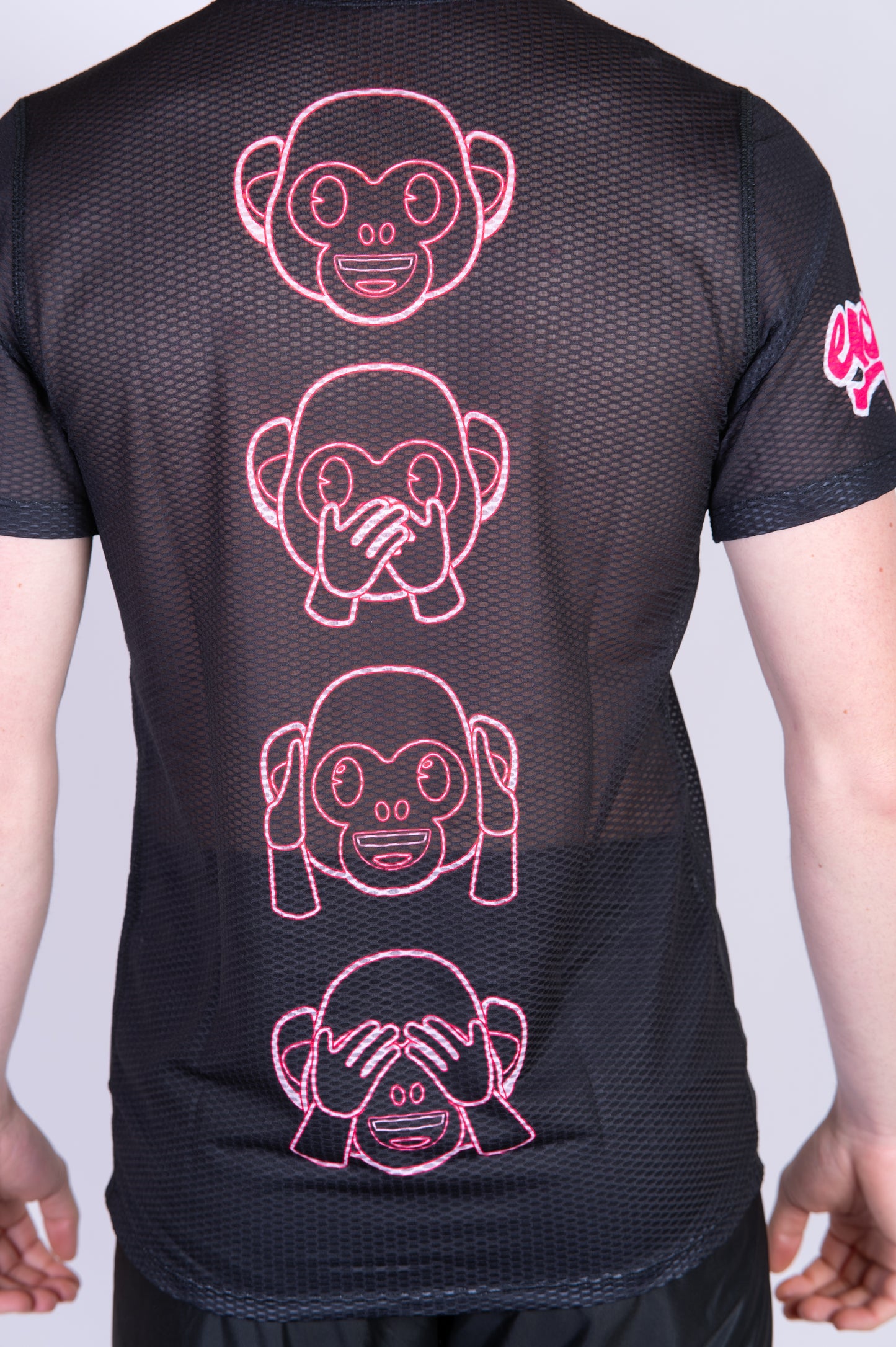 Short Sleeve T-Shirt for Men - Emoji Monkey Neon