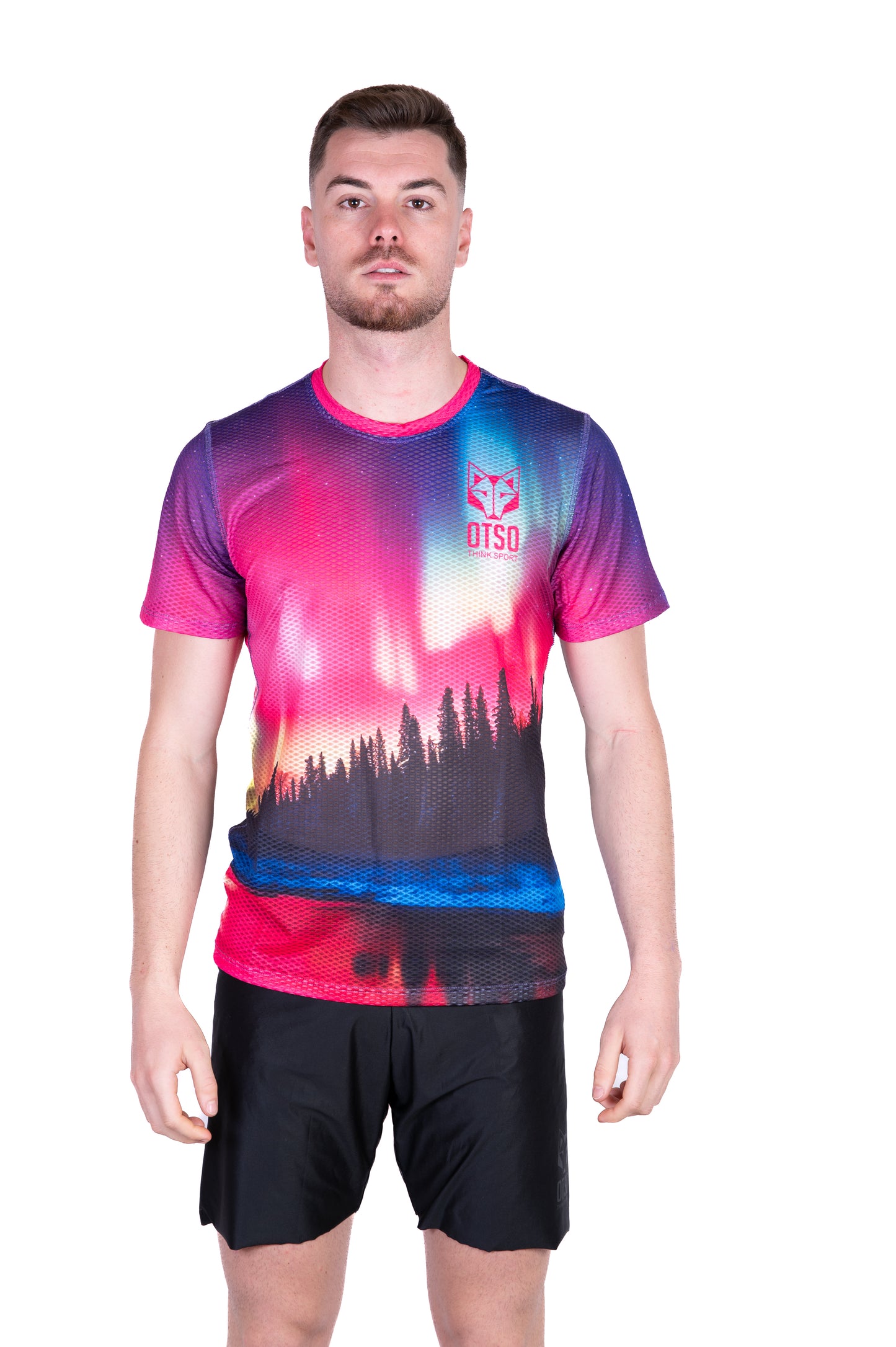 T-shirt a maniche corte da uomo - Auroras Boreales