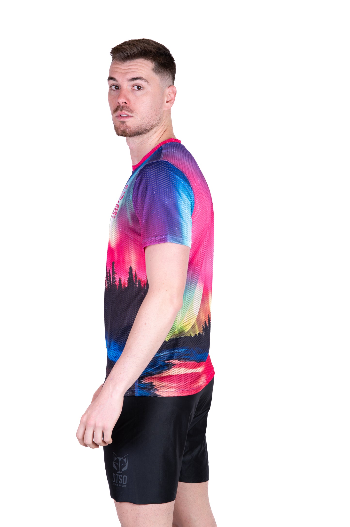 T-shirt a maniche corte da uomo - Auroras Boreales