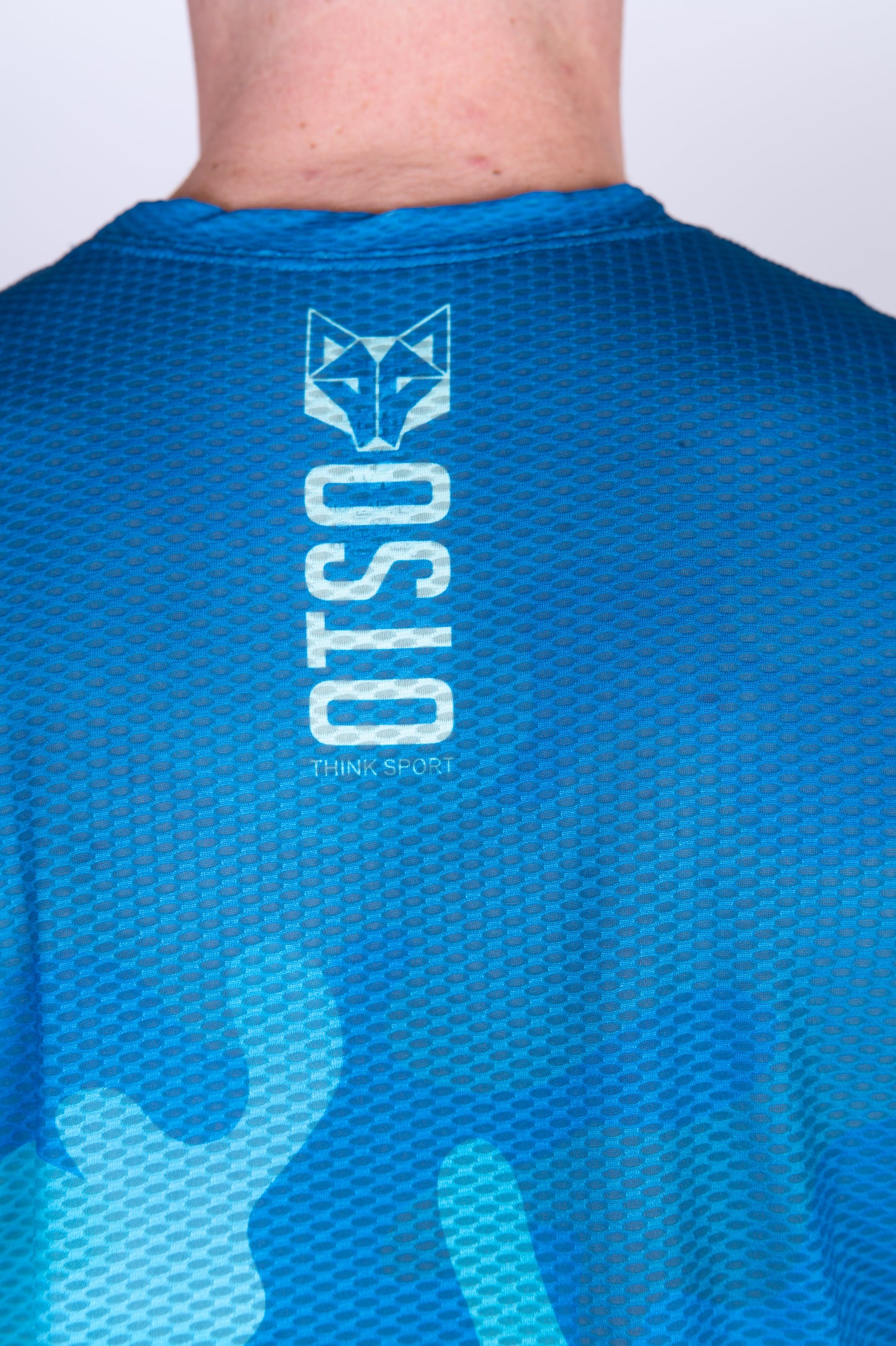 Camiseta de manga curta homem - Azul Camuflado