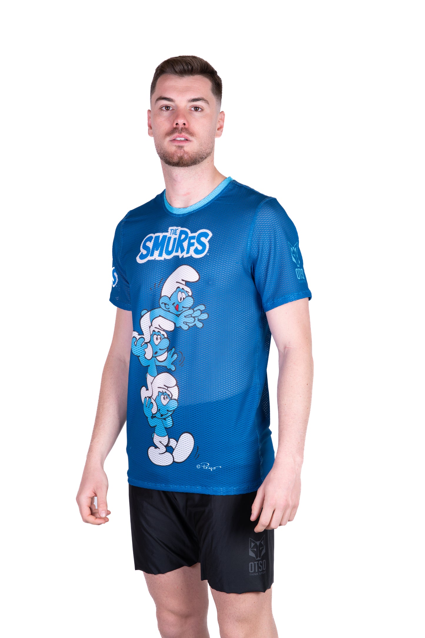 Short sleeve t-shirt for men - Smurf Tower