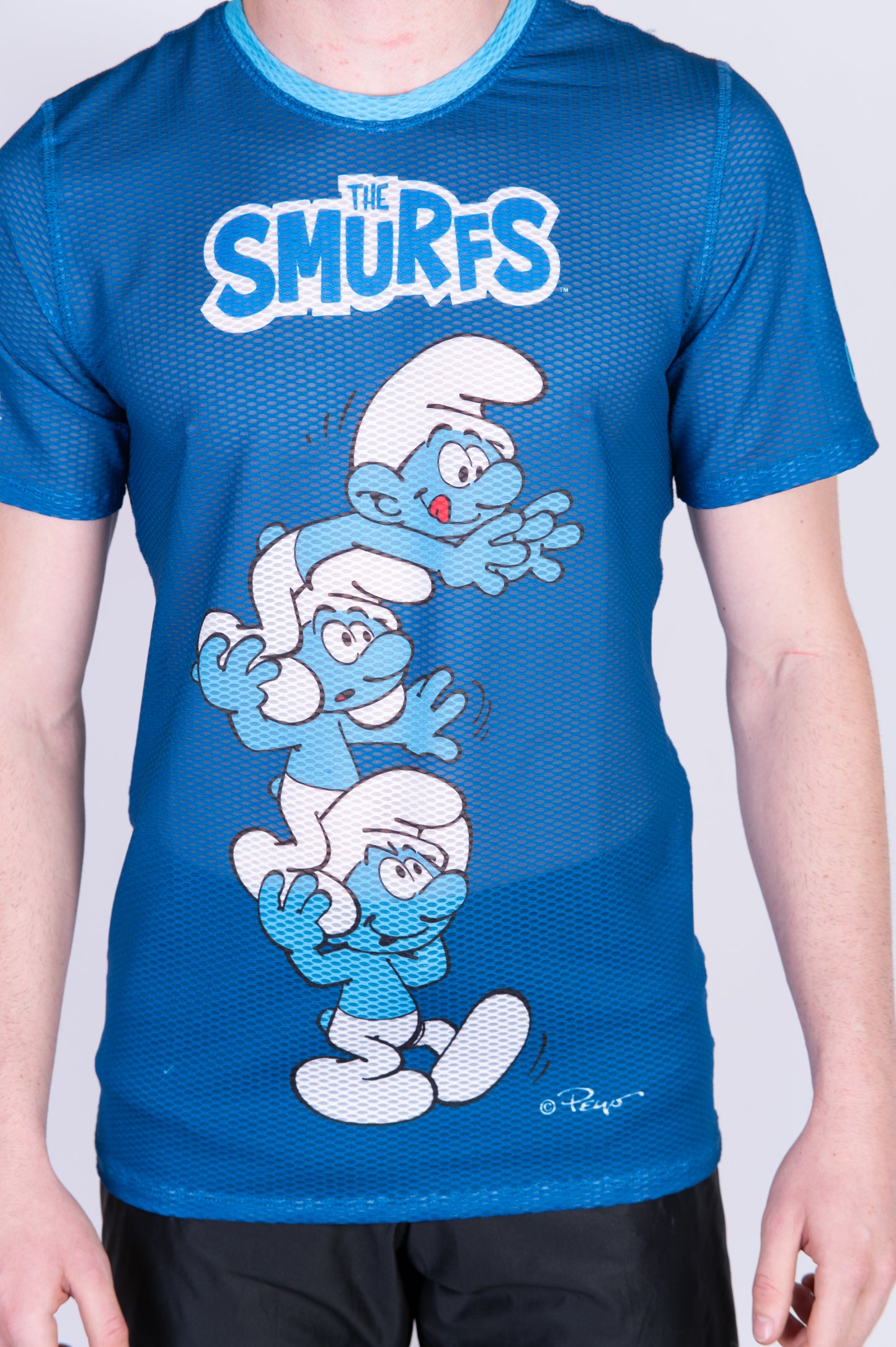 Short sleeve t-shirt for men - Smurf Tower