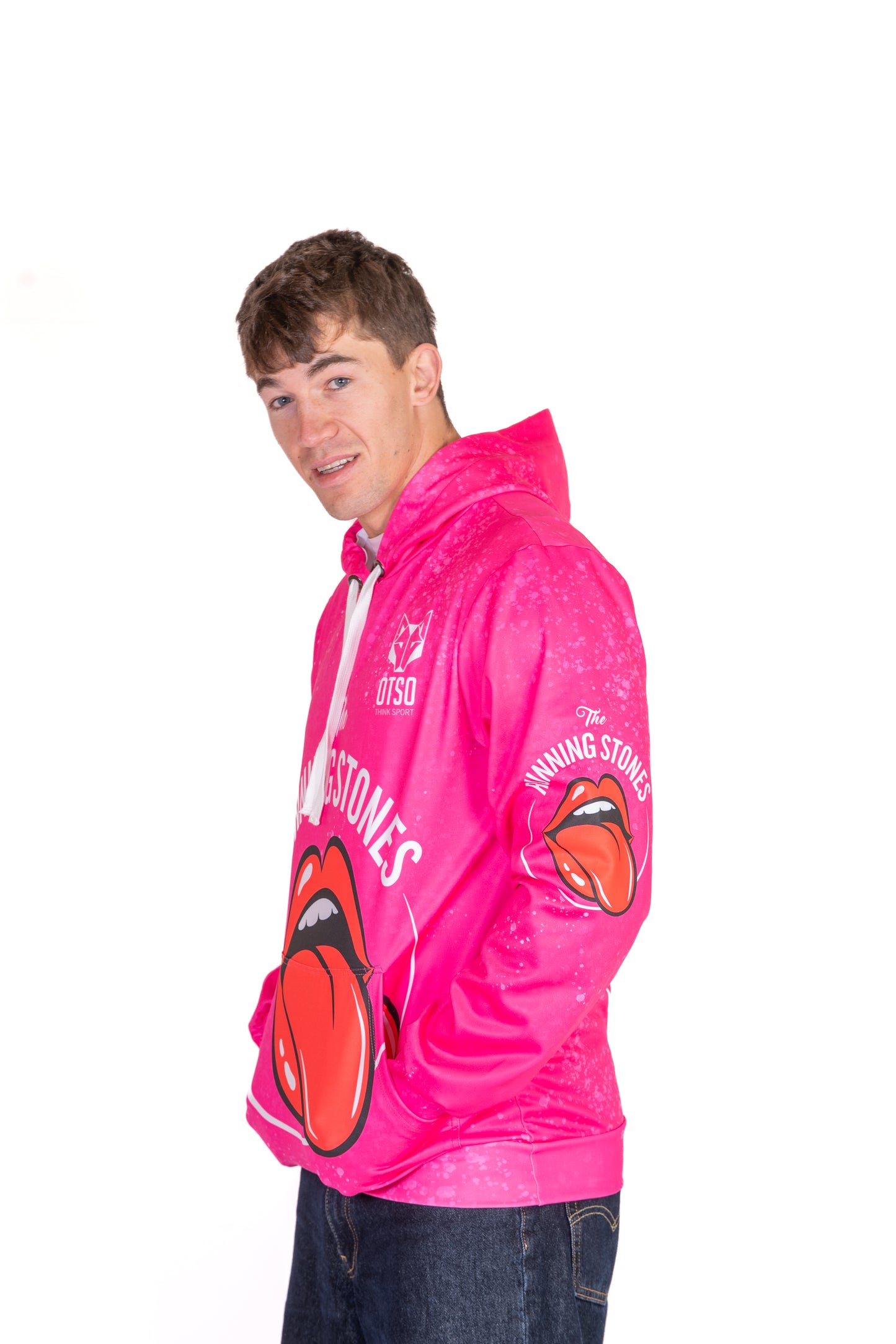 Sweat à capuche - Running Stones Pink