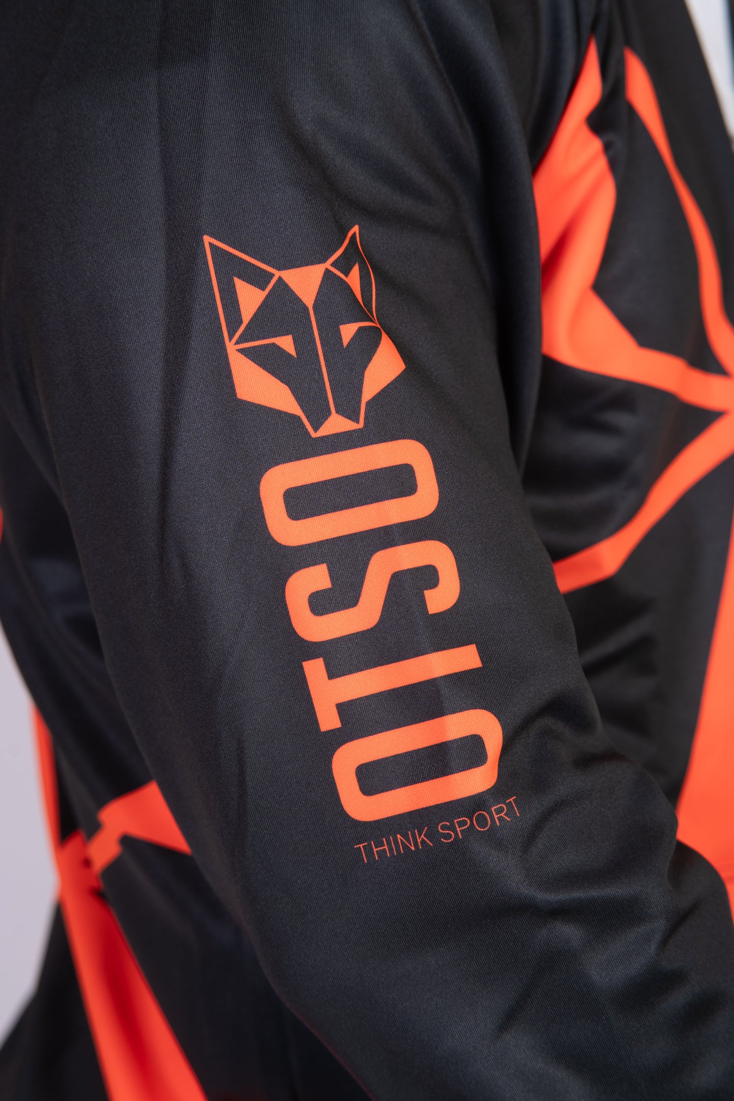 Hoodie - Black & Fluo Orange Otso